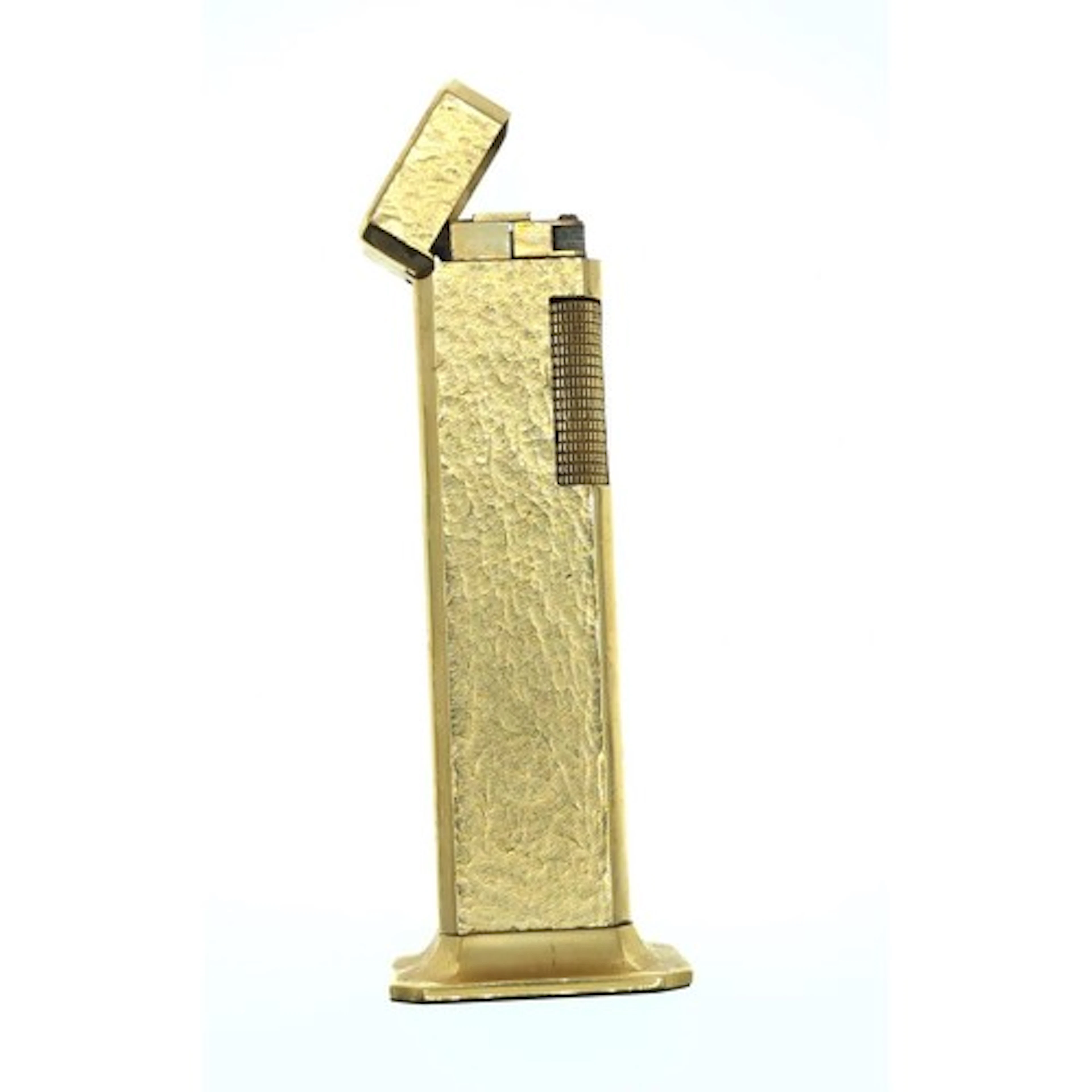 Dunhill Tallboy gold plated textured rollagas table lighter,...