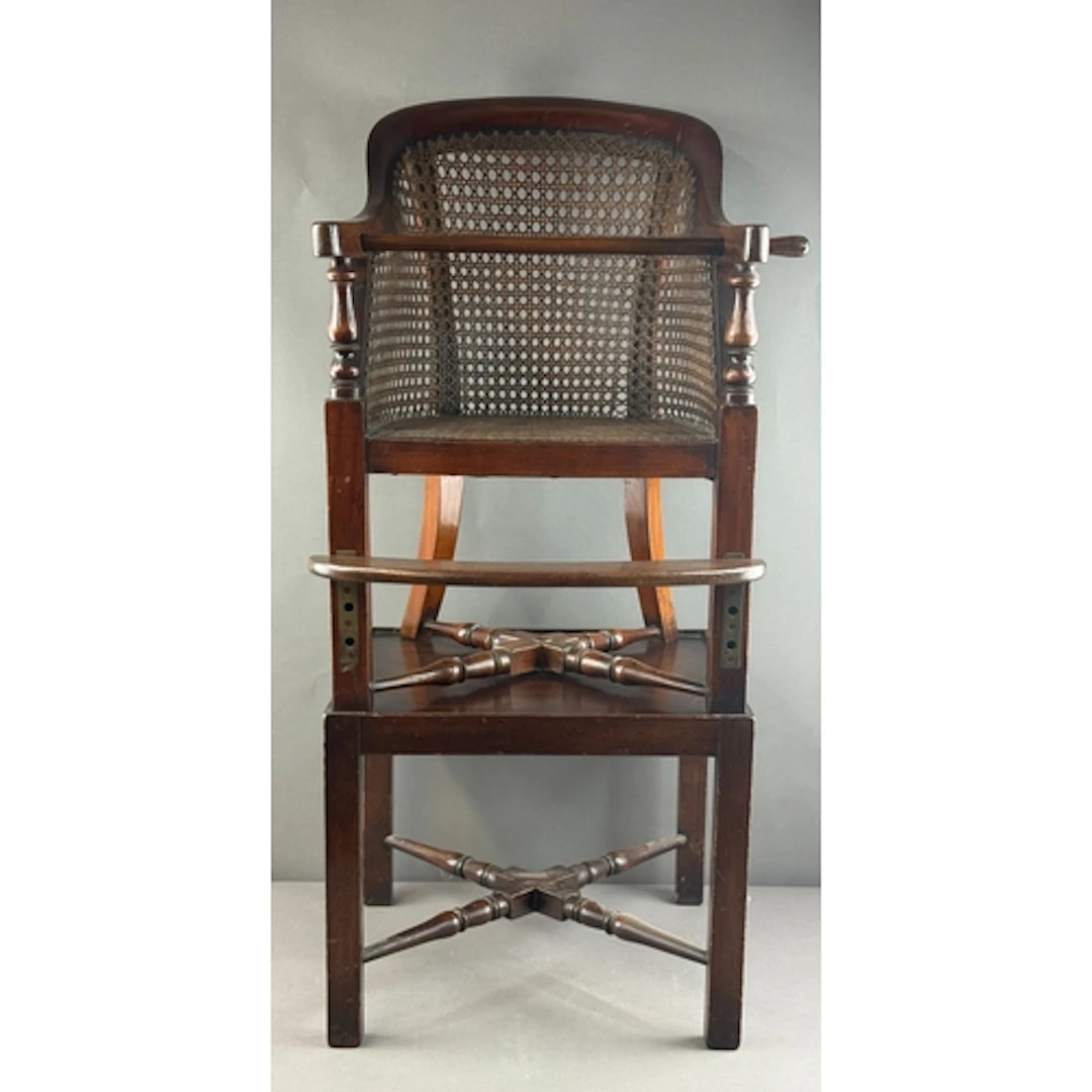 Furniture: an early to mid 19th century caned mahogany combi...