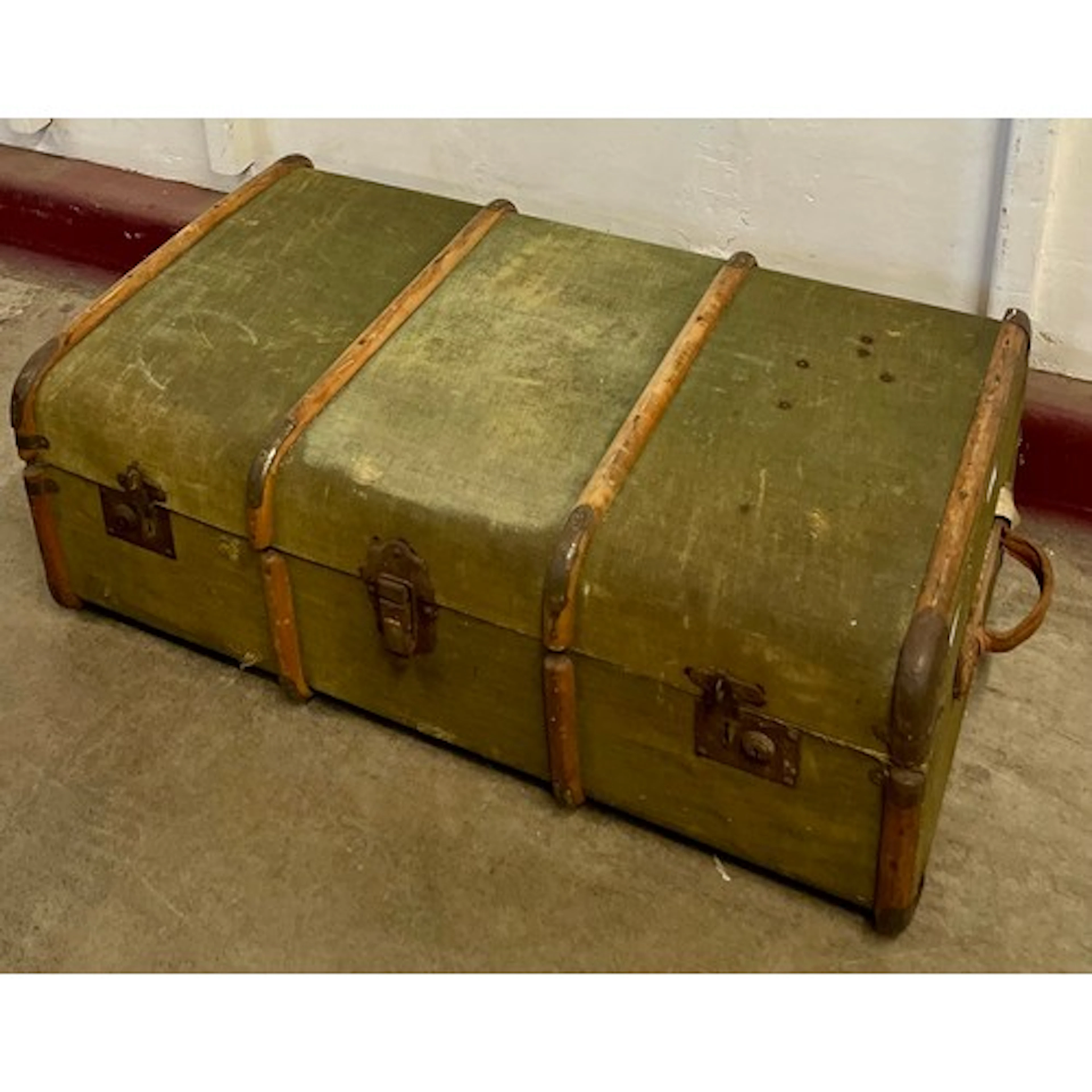 A vintage steamer trunk