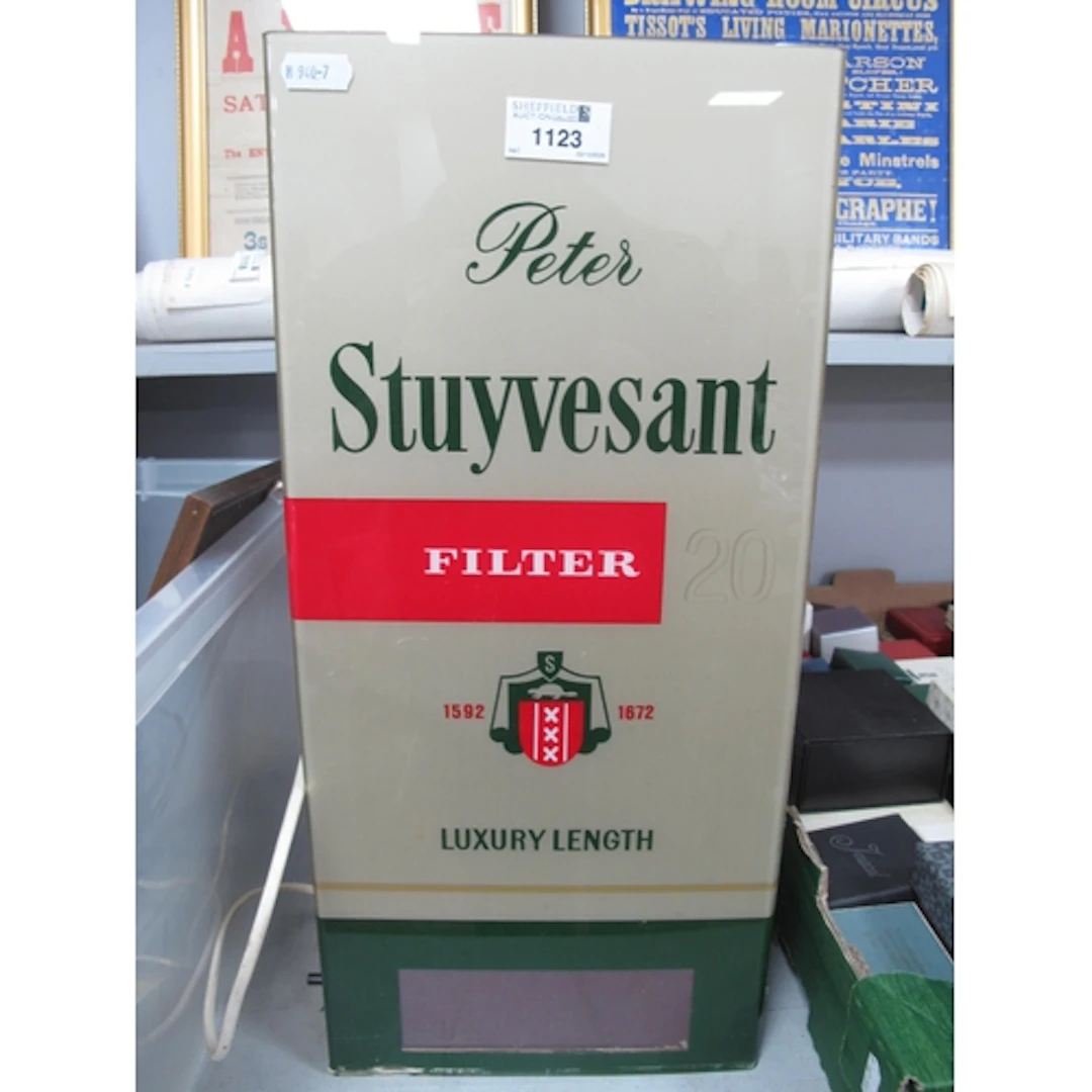 Vintage Peter Stuyvesant illuminated advertising counter dis...