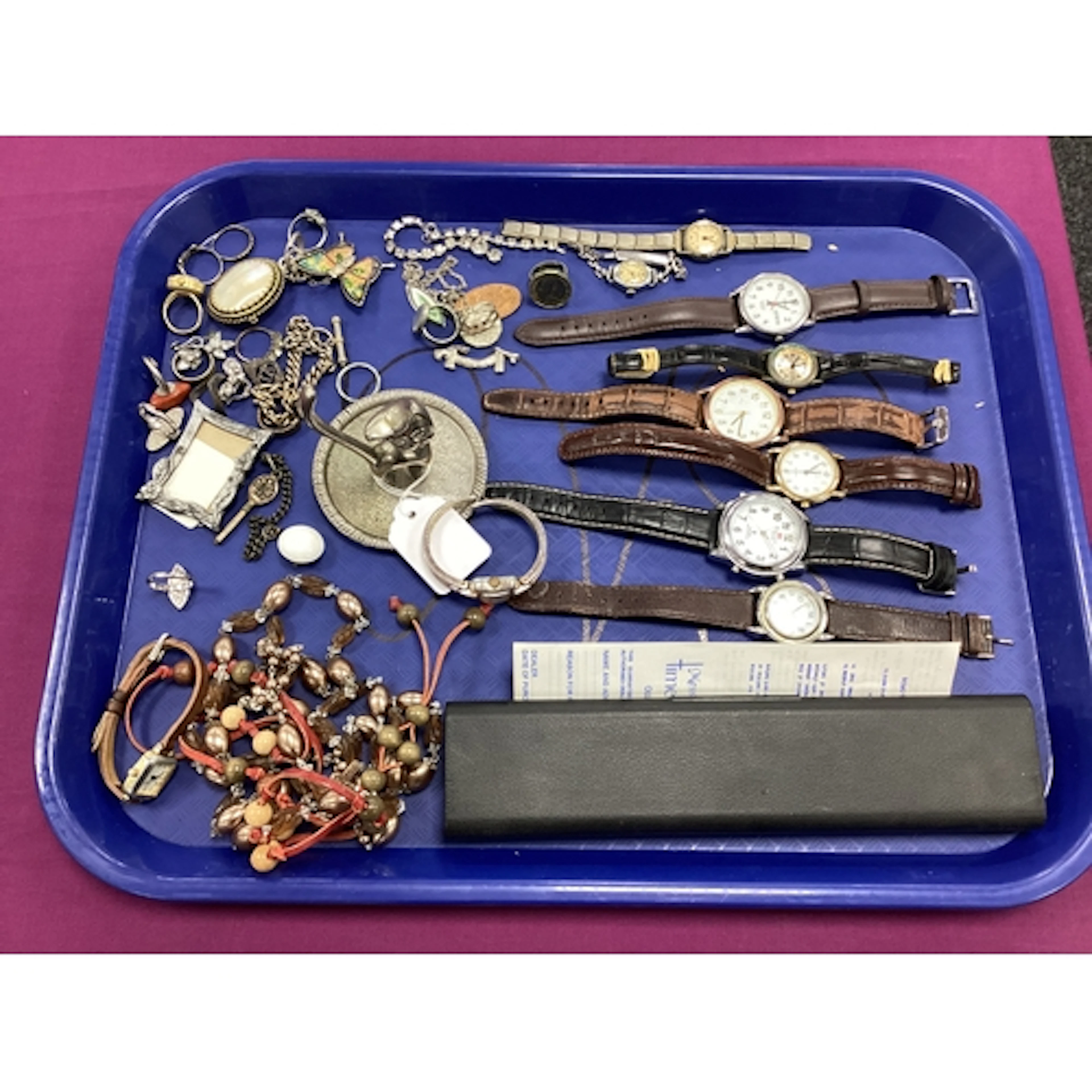 Assorted Ladies and Gent's Wristwatches, costume dress rings...