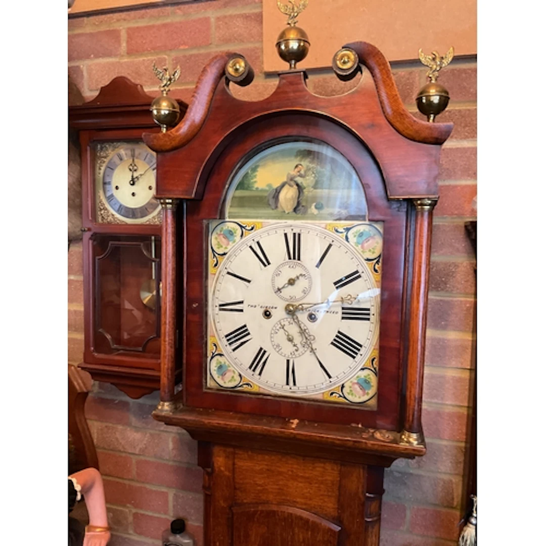 Thomas Gibson Berwick upon Tweed grandfather clock, good wor...
