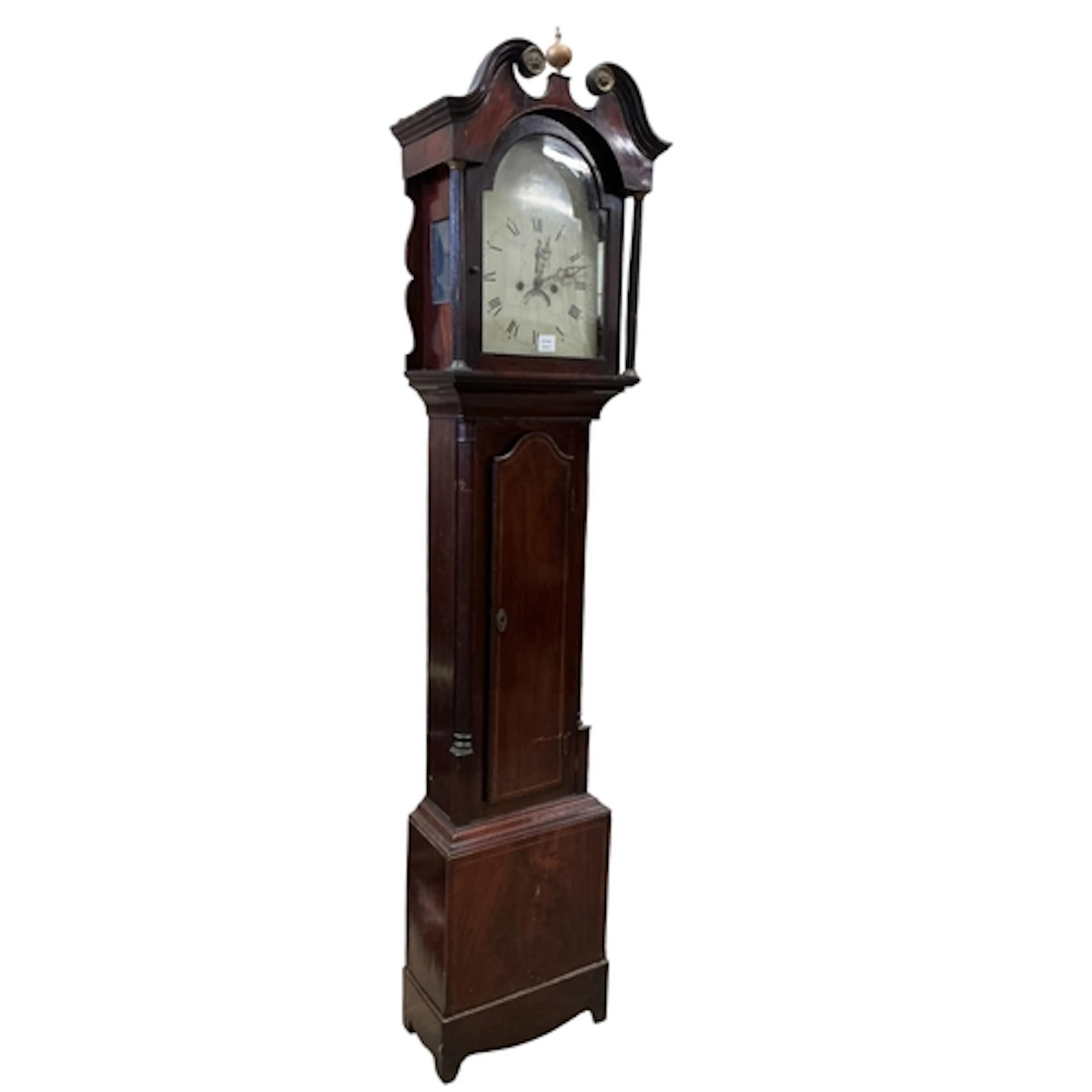 An early 19th century mahogany eight day longcase clock, wid...