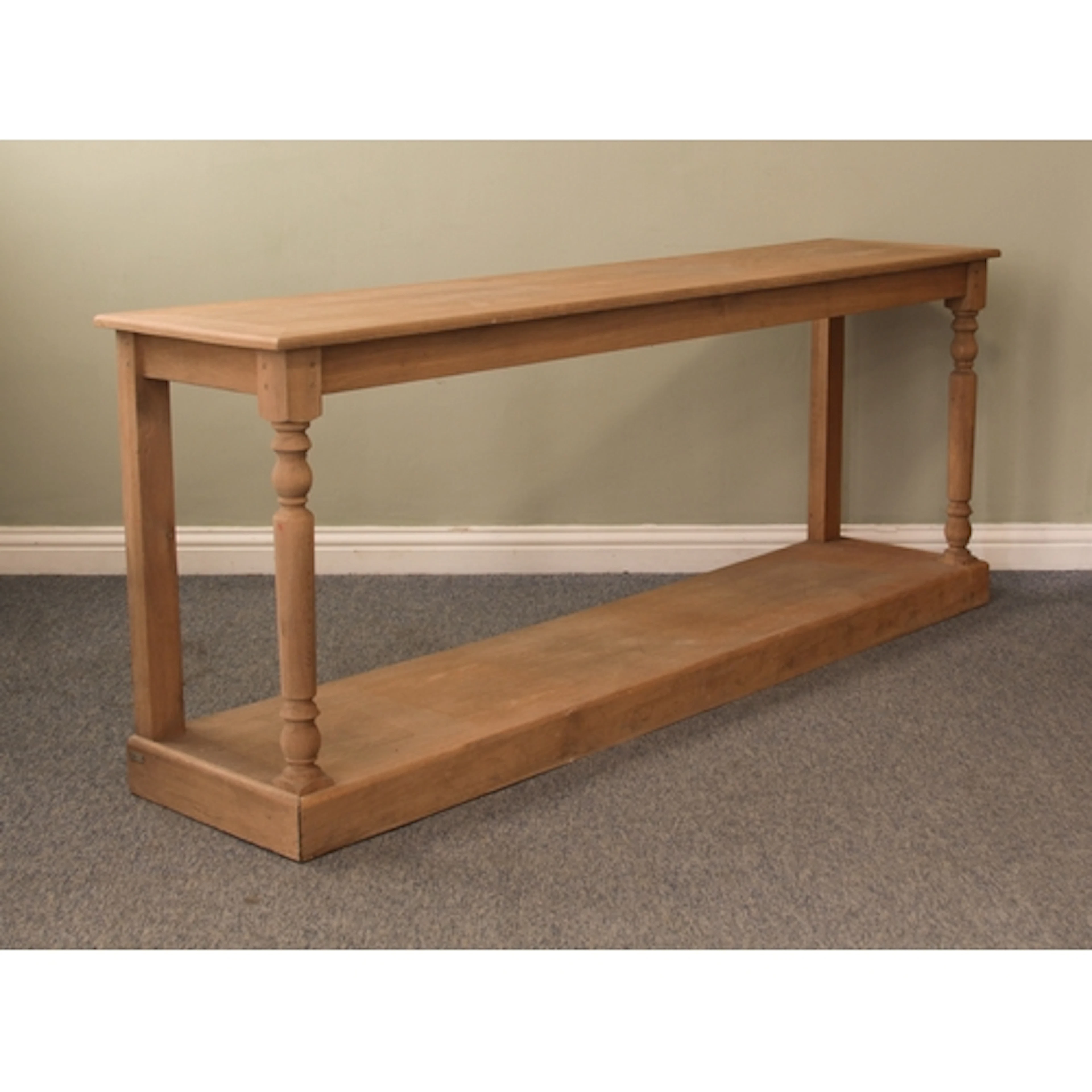 A modern natural light oak large console table by Flamant Ho...