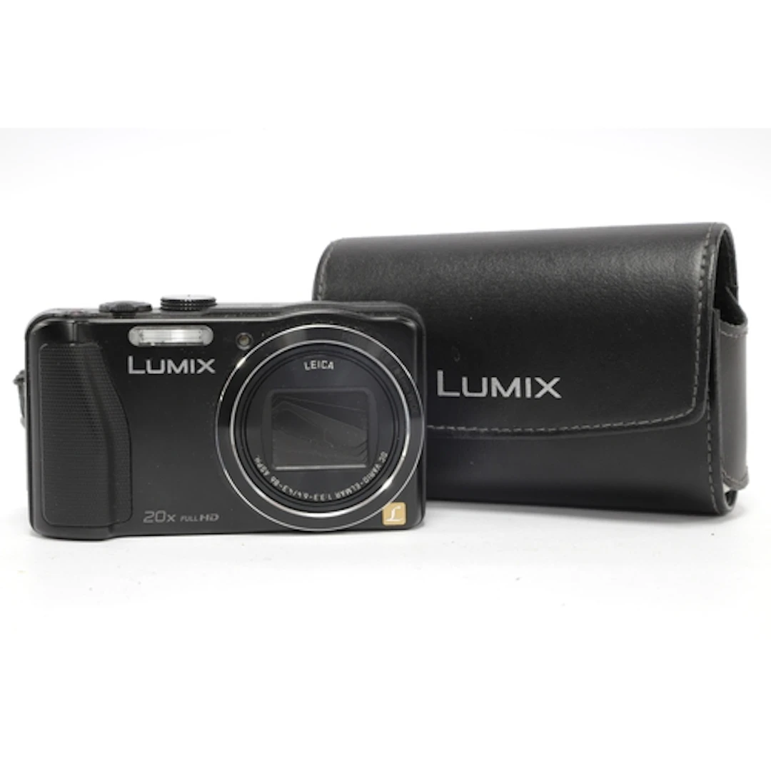 Panasonic Lumix DMC-TZ35 Digital Compact Camera, black, case...
