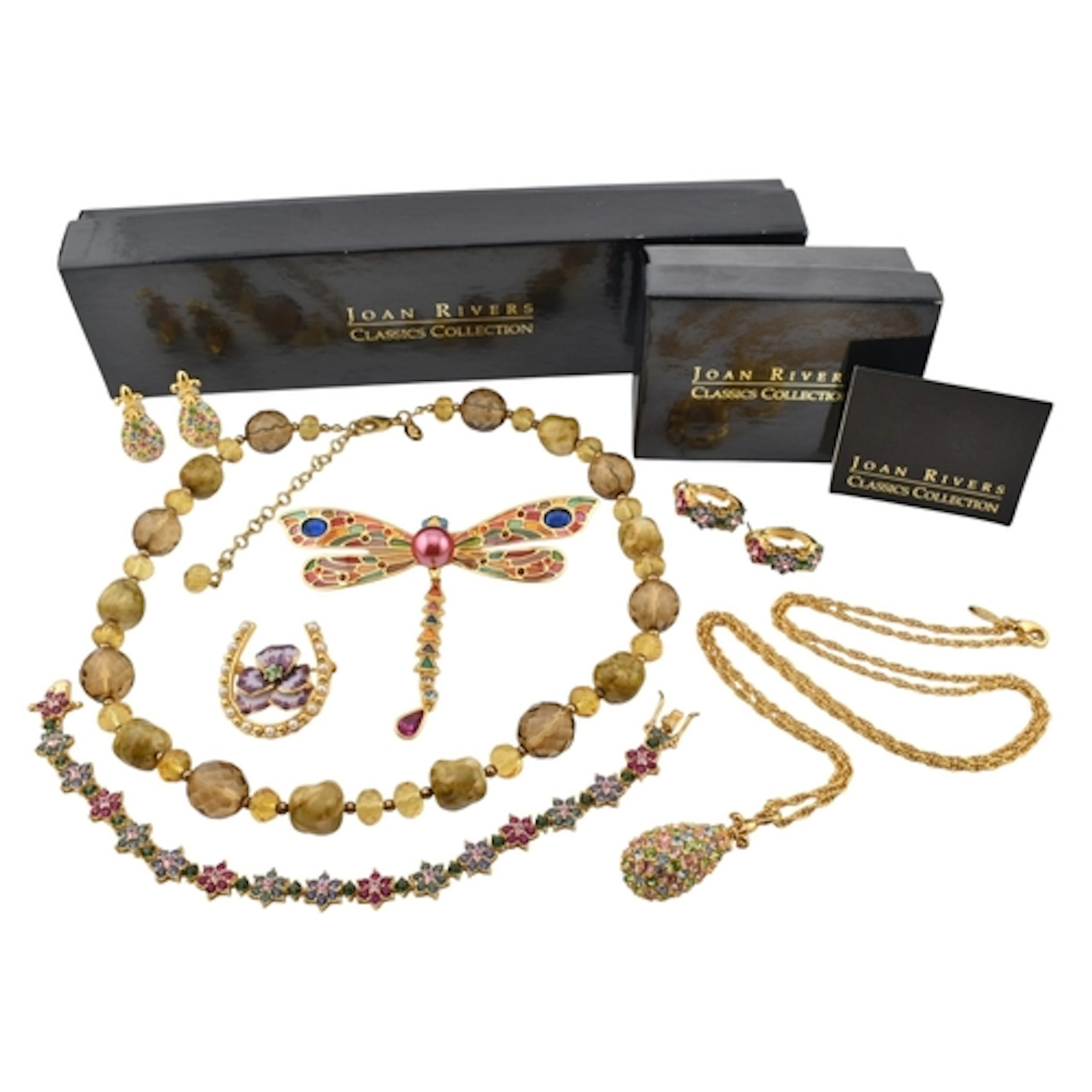 Selection of Joan Rivers Classic Collection jewellery. Seven...