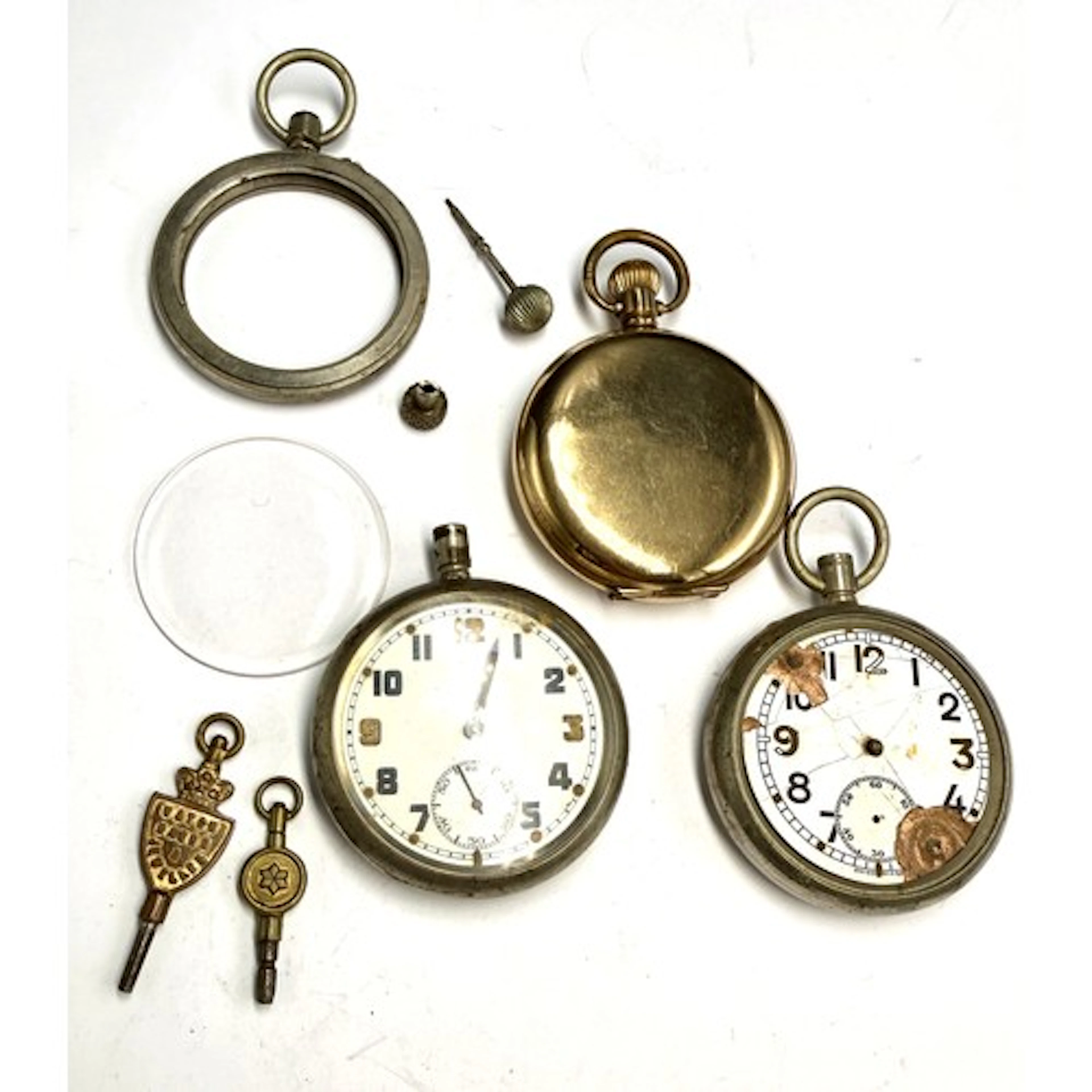 Pocket watches, watch keys, etc to include two military pock...