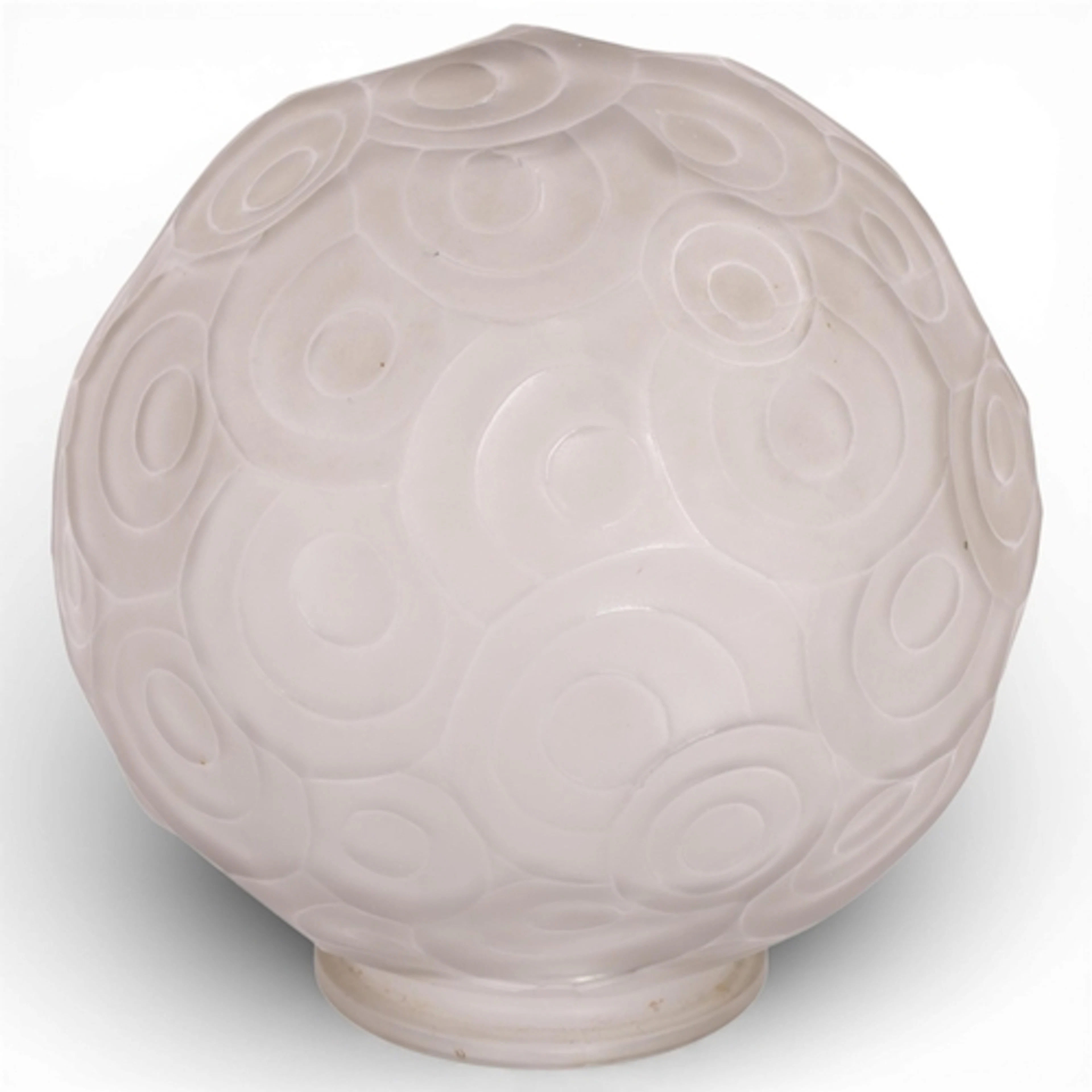 MARIUS ERNST SABINO, a French Art Deco frosted glass globe l...