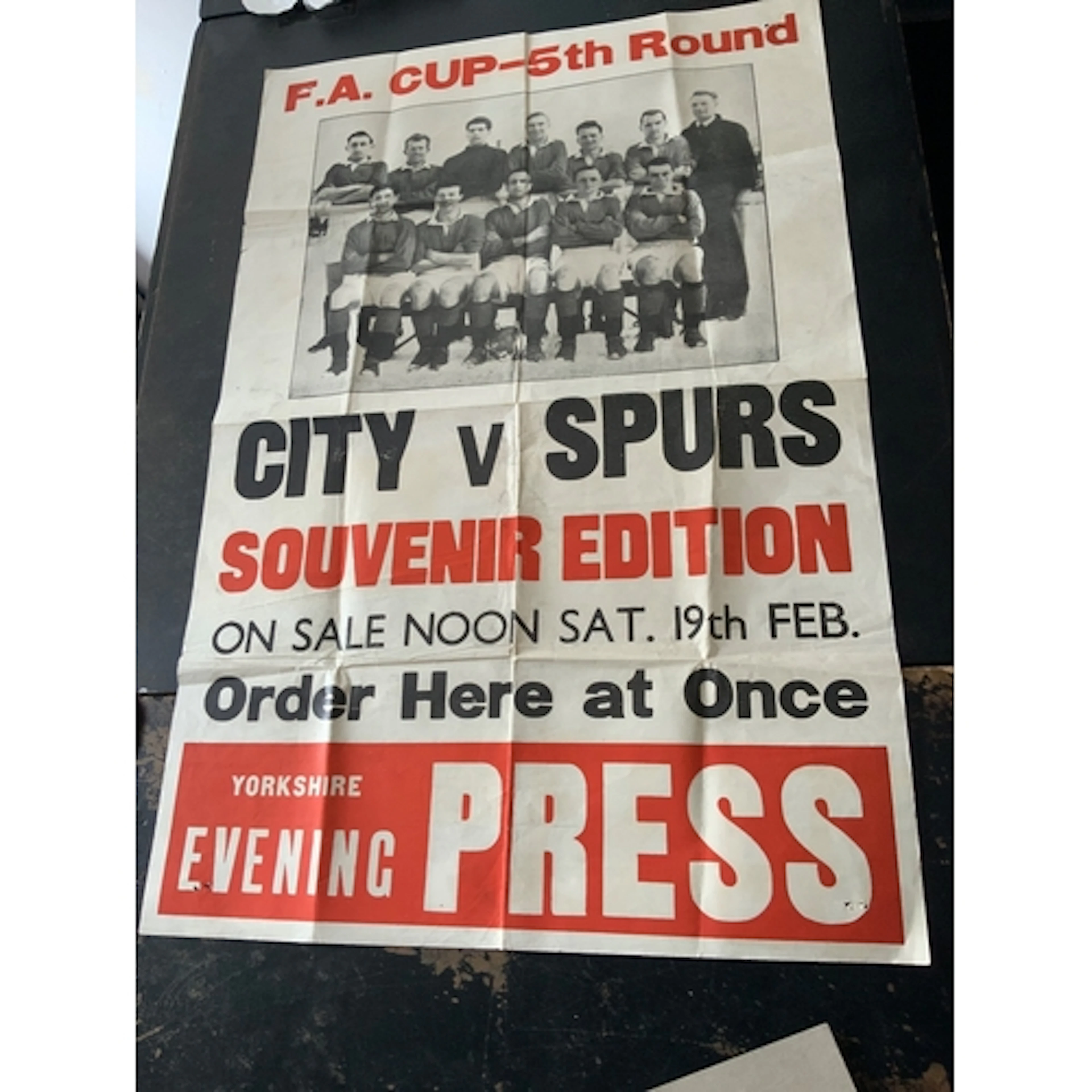 York City v Tottenham FA Cup Advertising Poster: Measuring a...