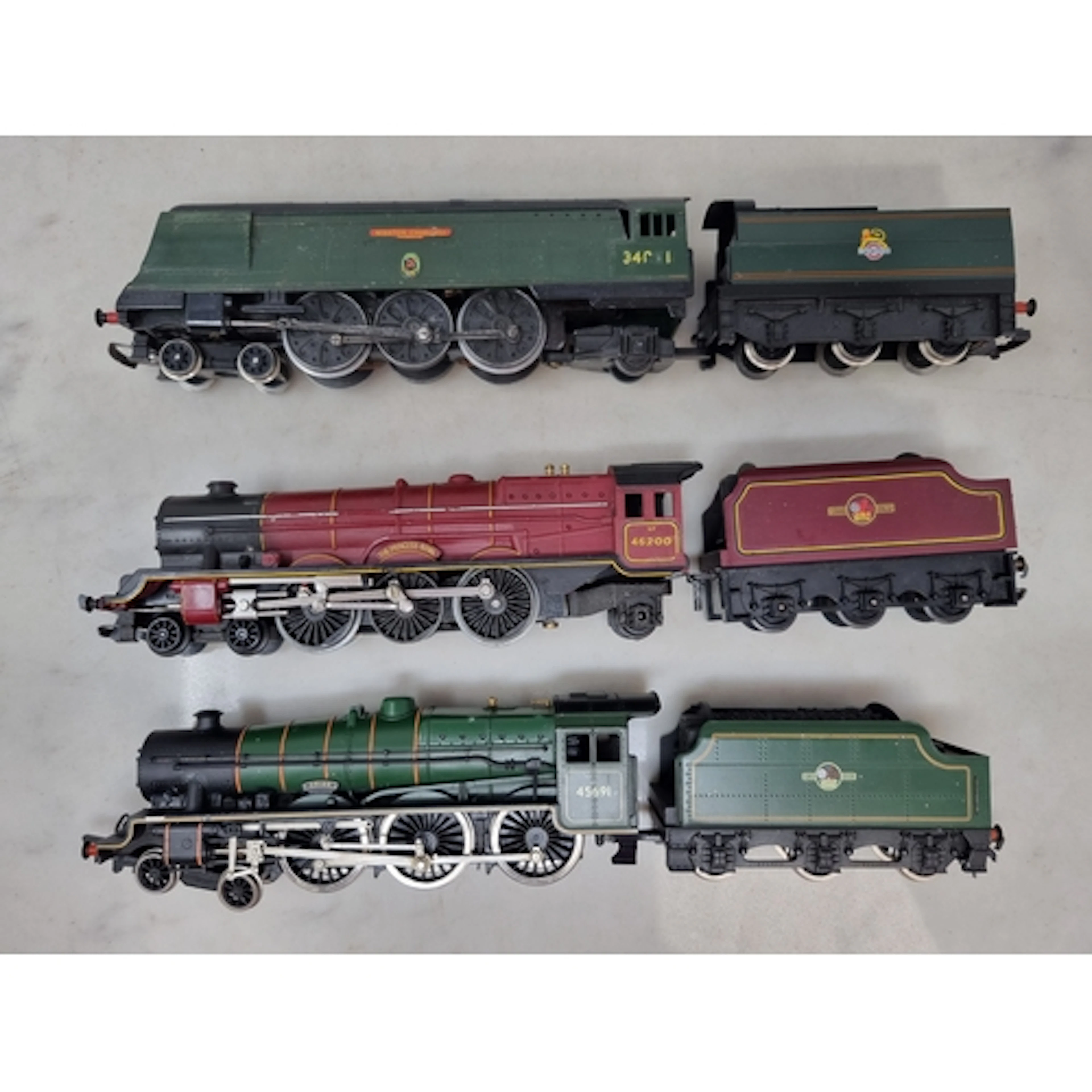 Three unboxed 00 gauge Locomotives comprising Triang 'Winsto...