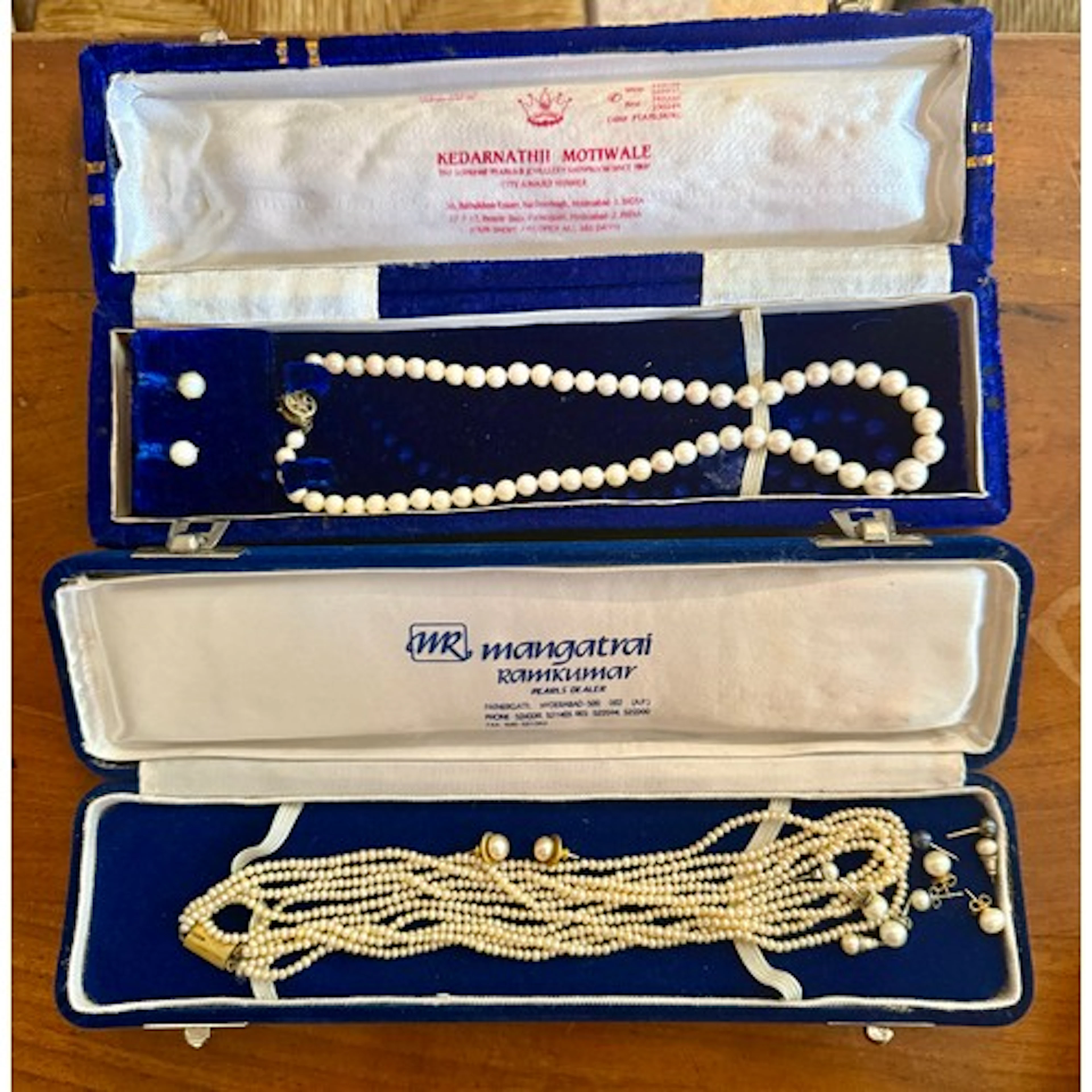Two cultured pearl necklaces together with various cultured ...