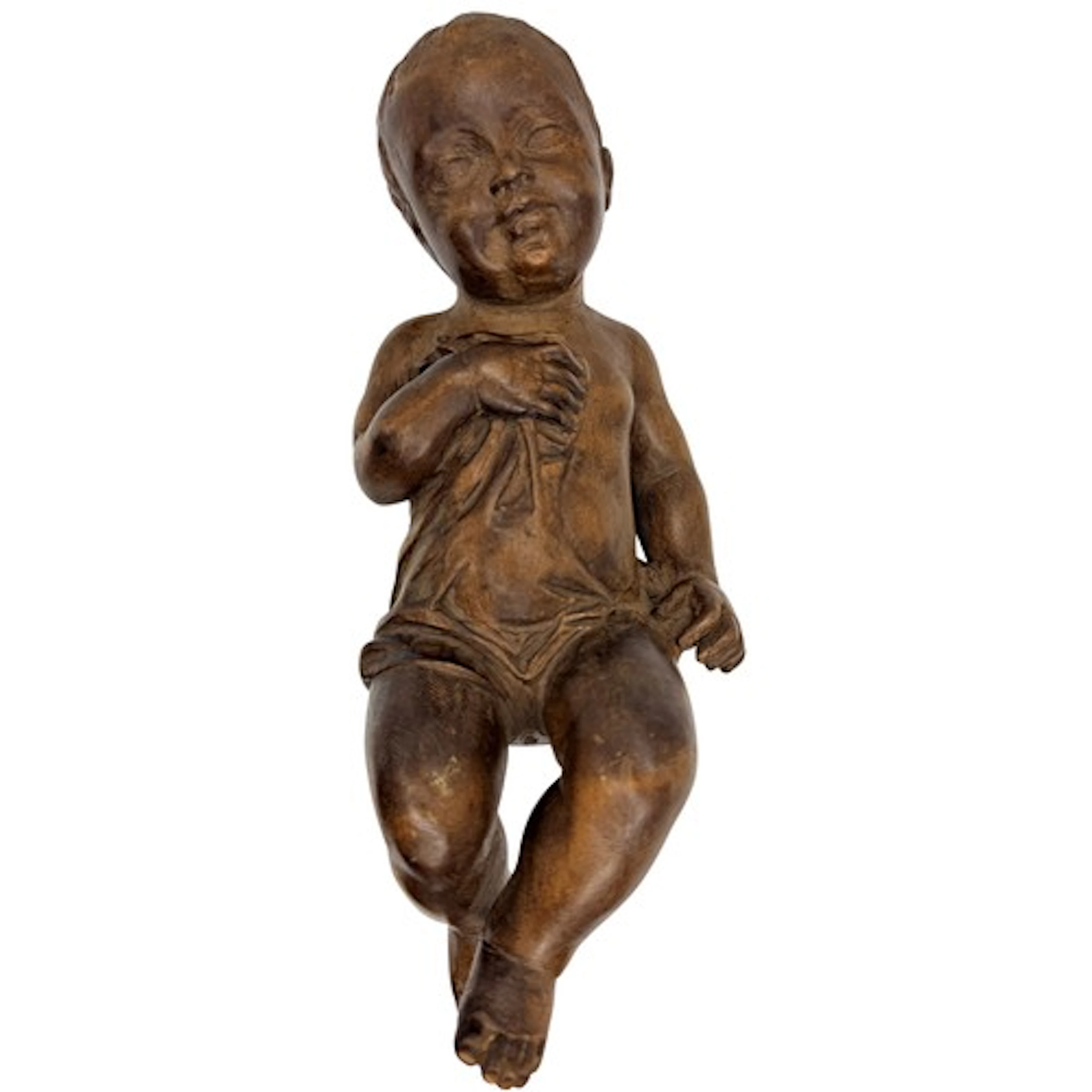 A carved hardwood figure of the Infant Christ, from a Nativi...
