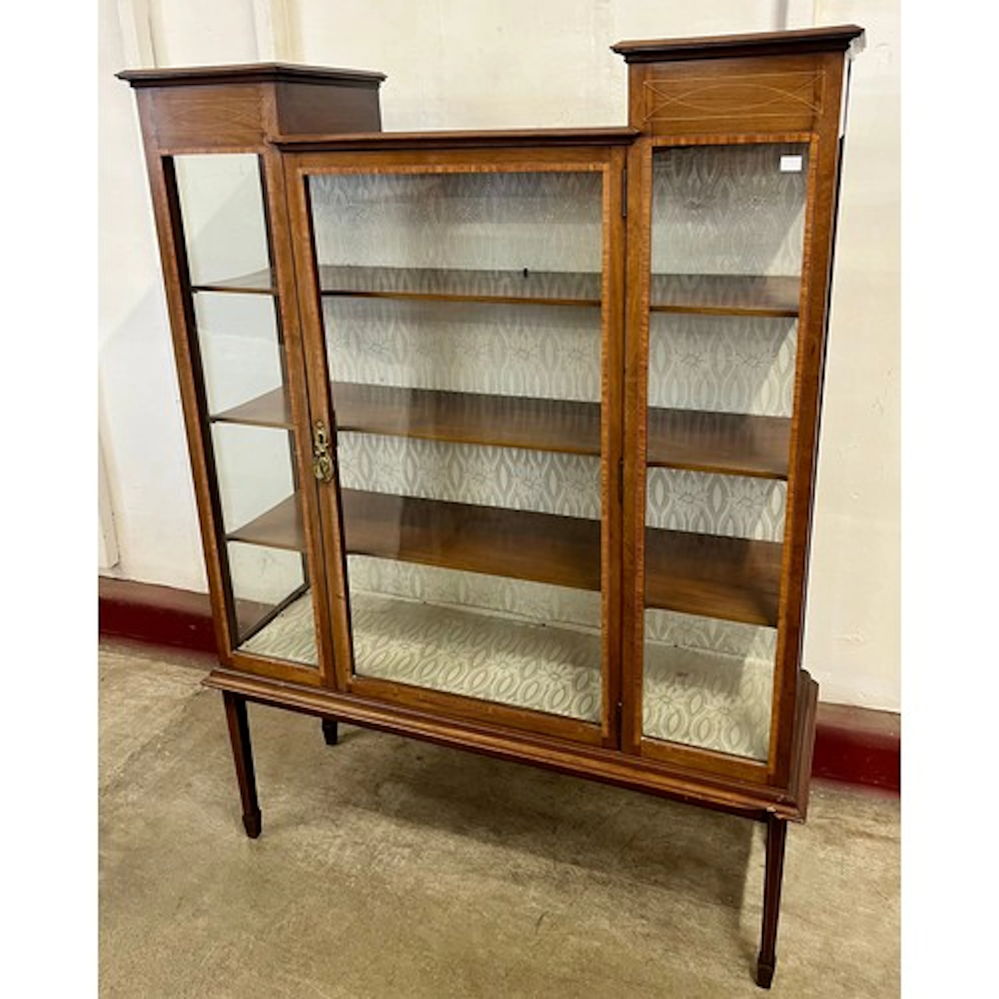 An Edward VII inlaid mahogany side cabinet
