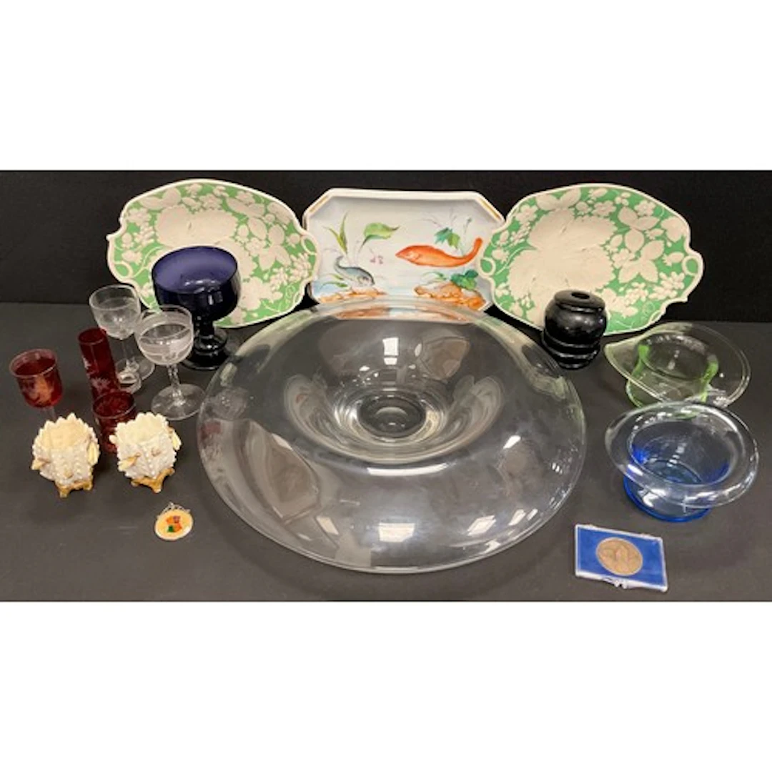 Ceramics and glass - a pair of late 19th century Moore Broth...