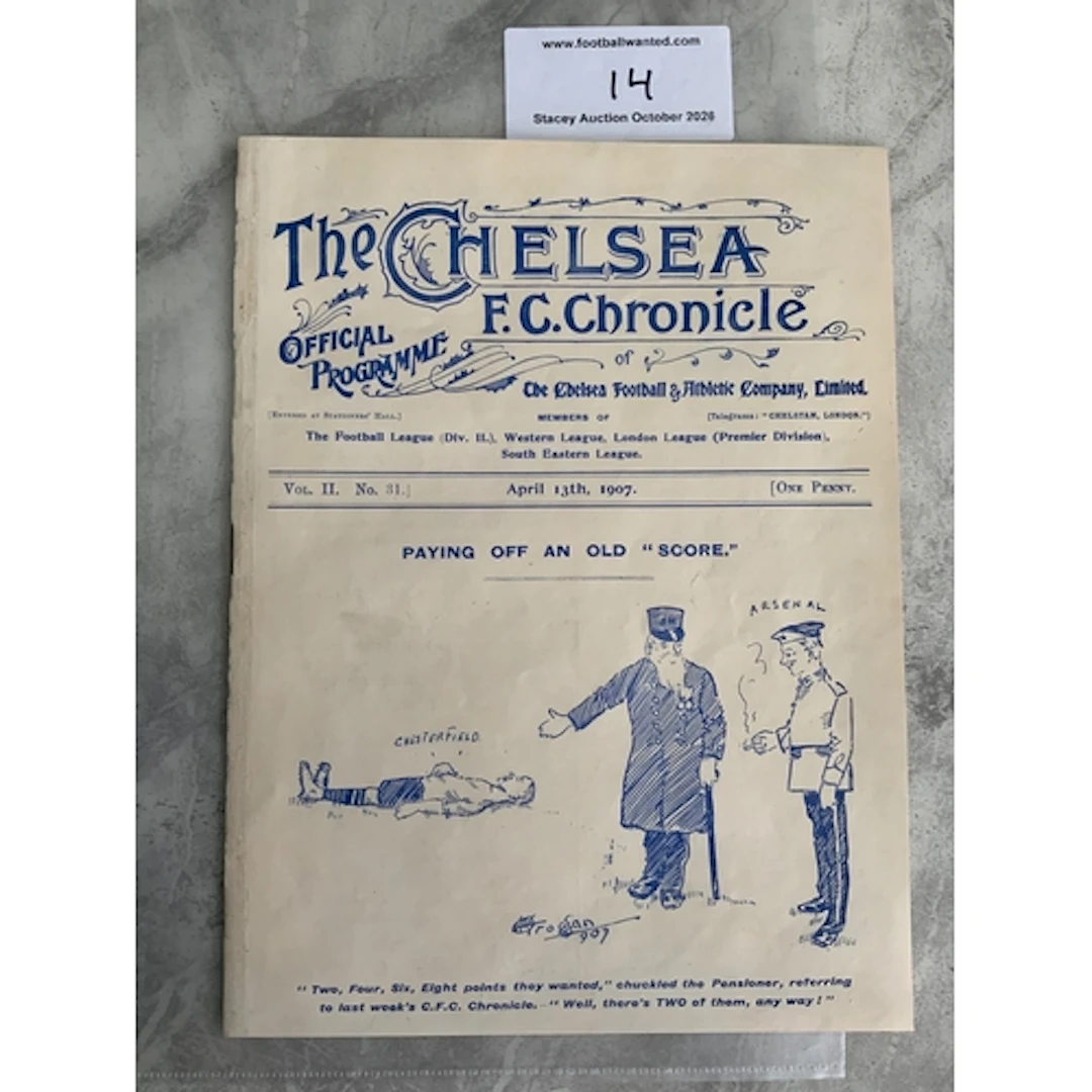 1906 - 1907 Chelsea v Wolves + Fulham v West Ham Football Pr...
