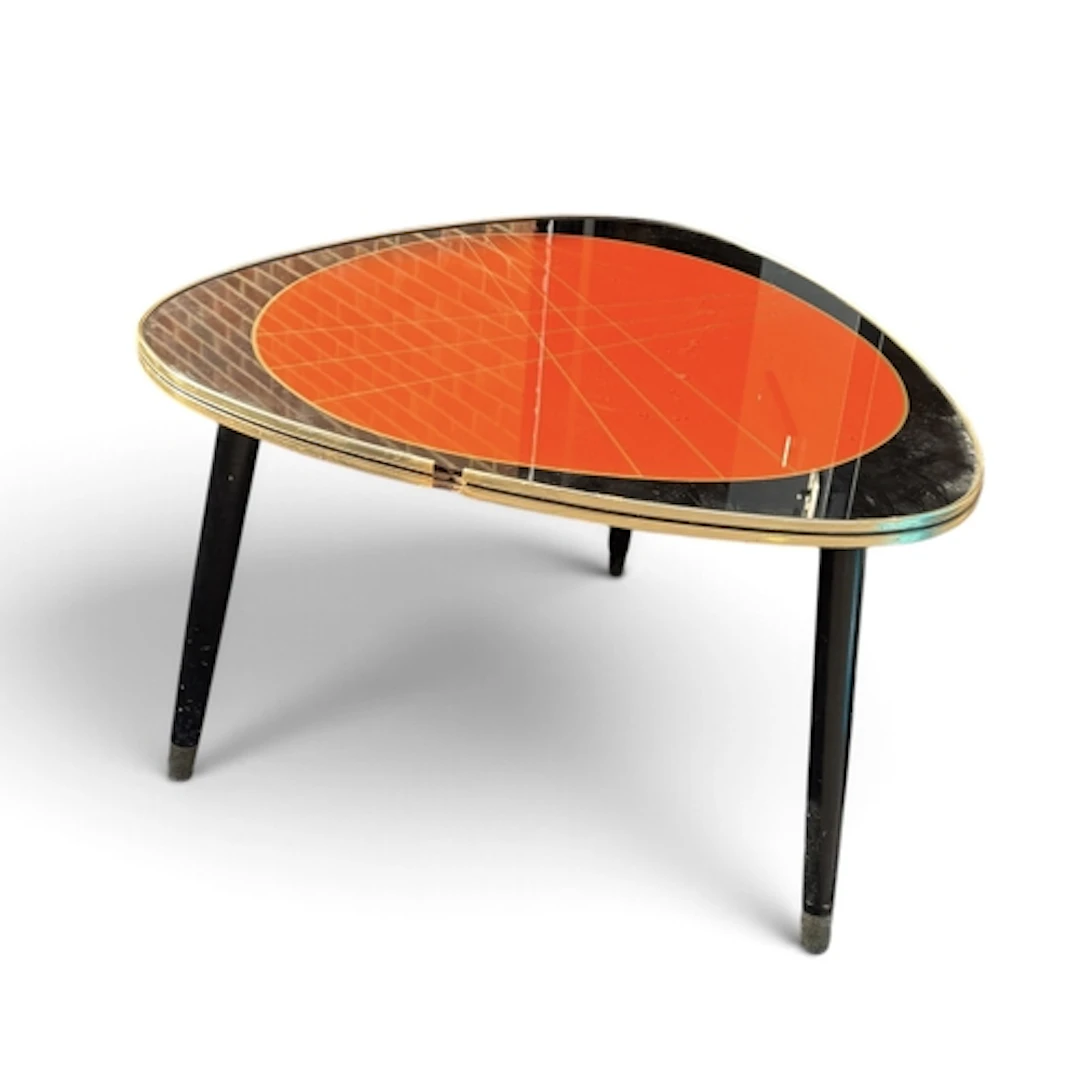 A MID CENTURY GERMAN-DESIGNED ATOMIC AGE COFFEE TABLE Glass ...