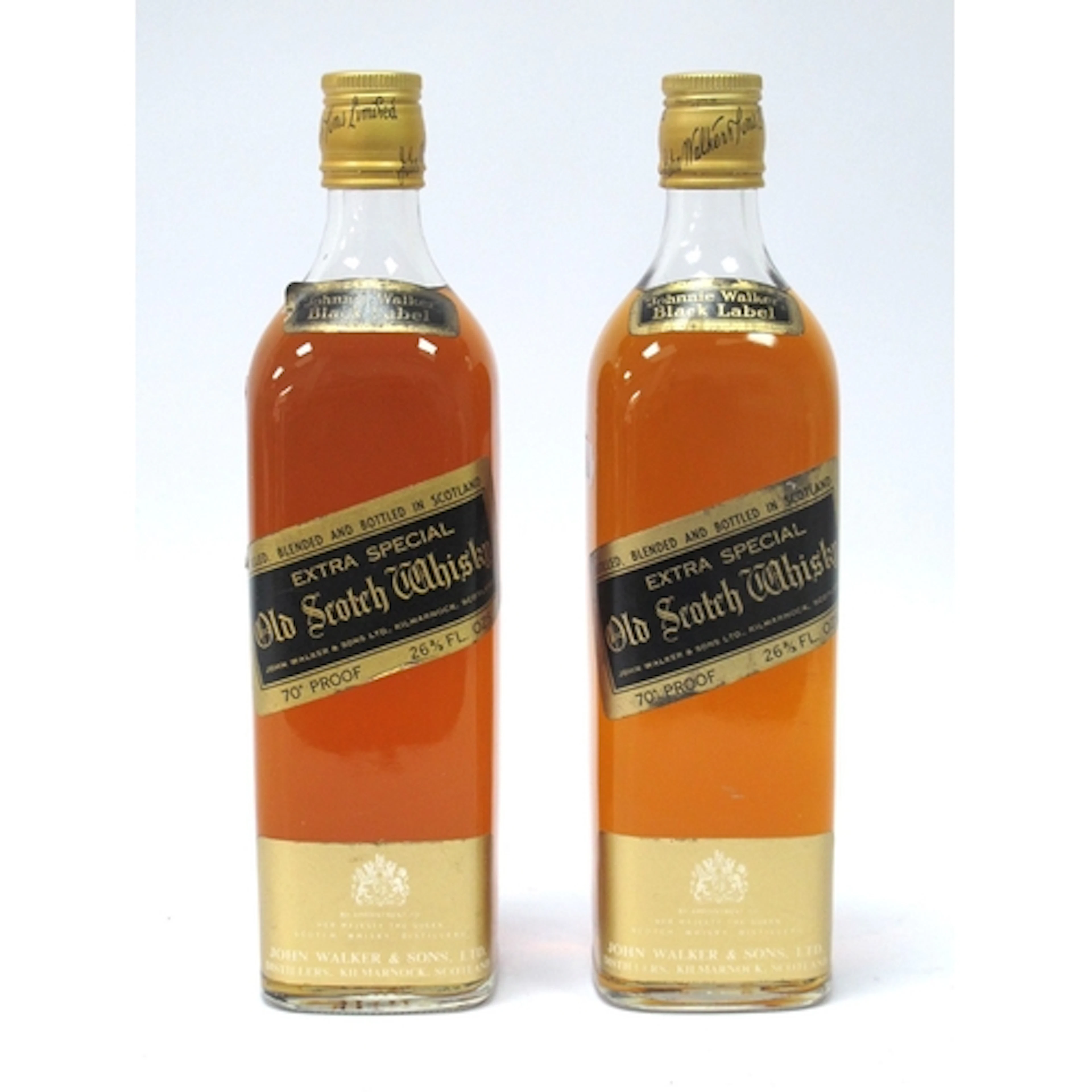 Whisky - Two Bottles of John Walker & Sons Extra Special Bla...
