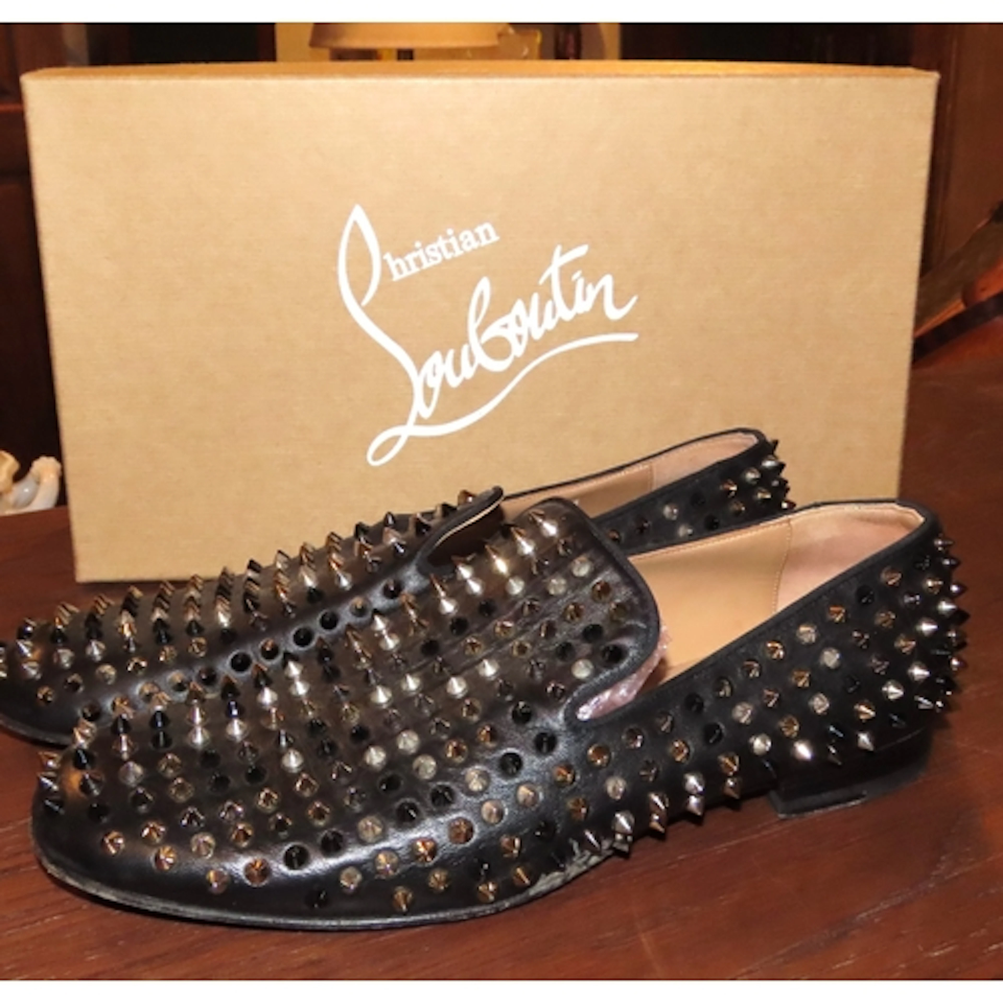 Pair of Gentlemen's Designer Shoes Christian Louboutin Slip ...