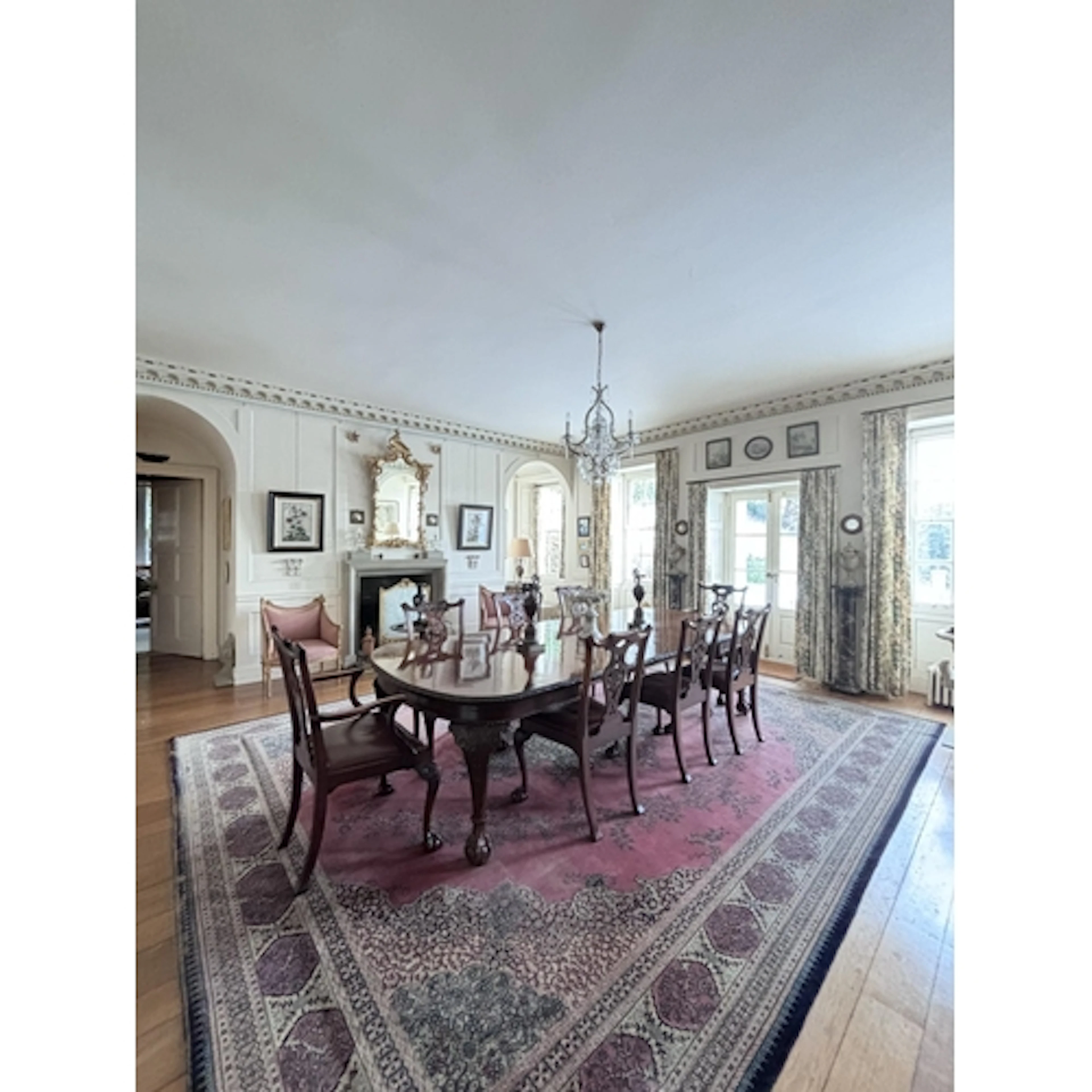 A large Victorian mahogany extending dining table, in the ma...