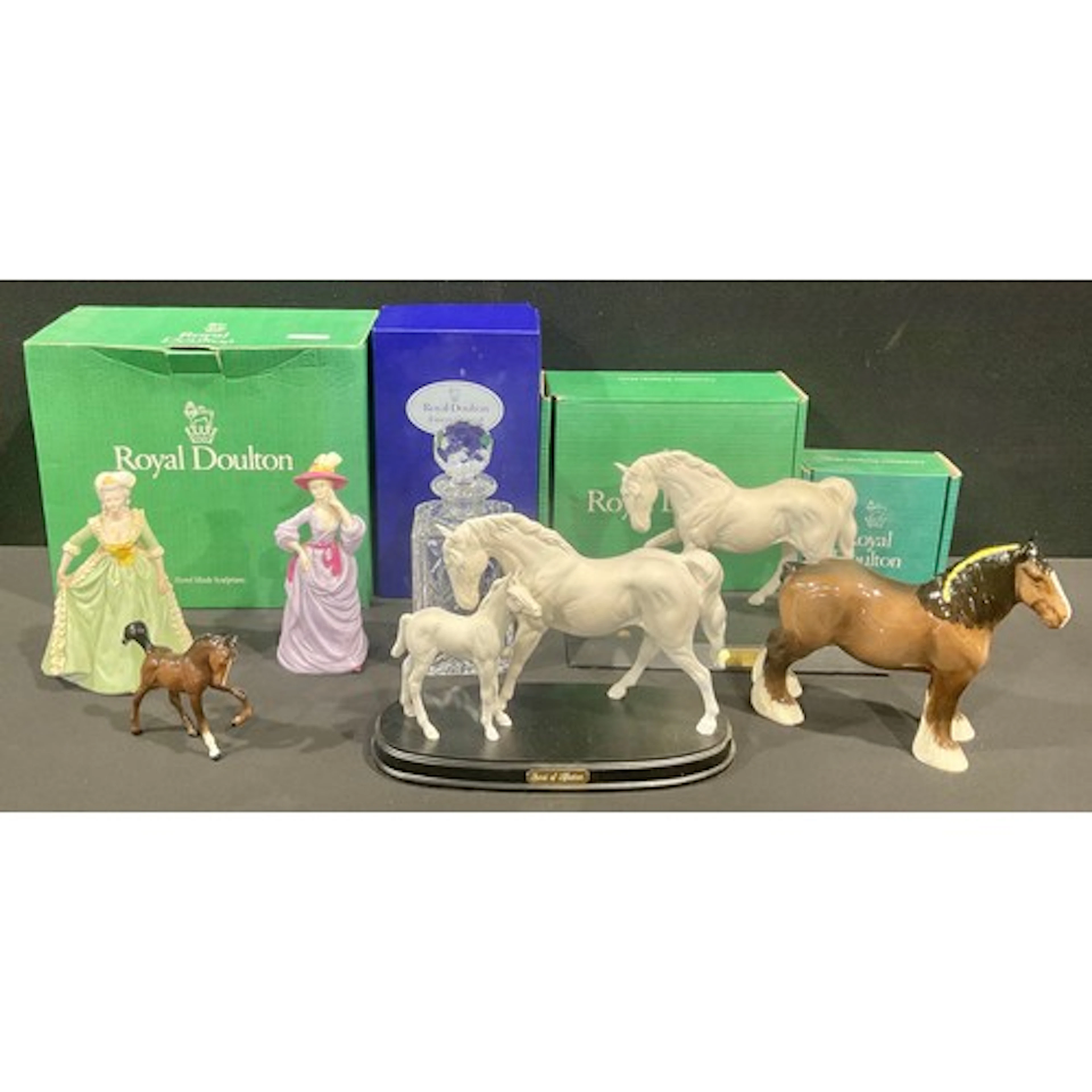 A Royal Doulton model, of a horse and foal, Spirit of Affect...