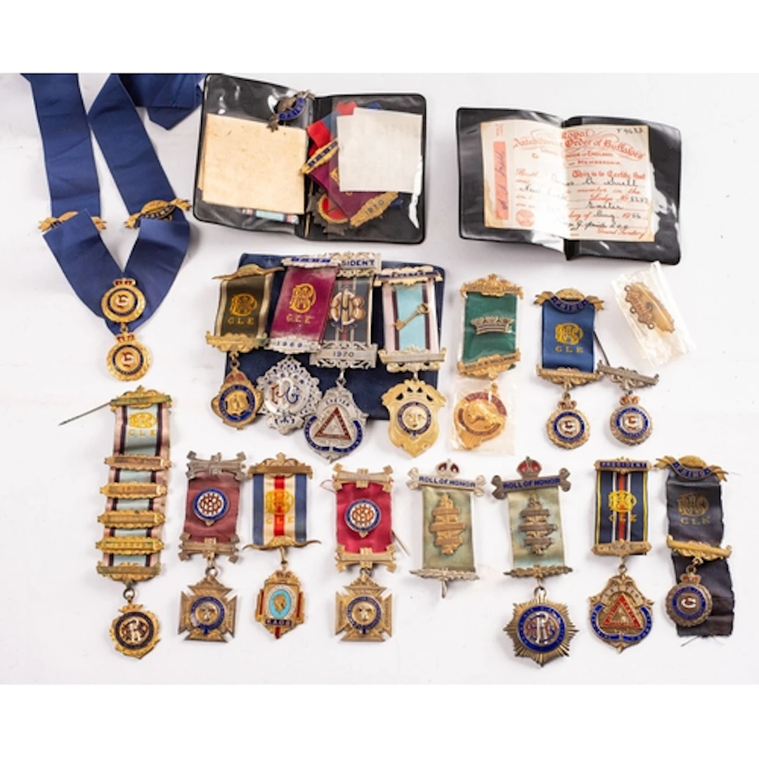 A collection of silver, silver gilt and yellow metal Royal A...