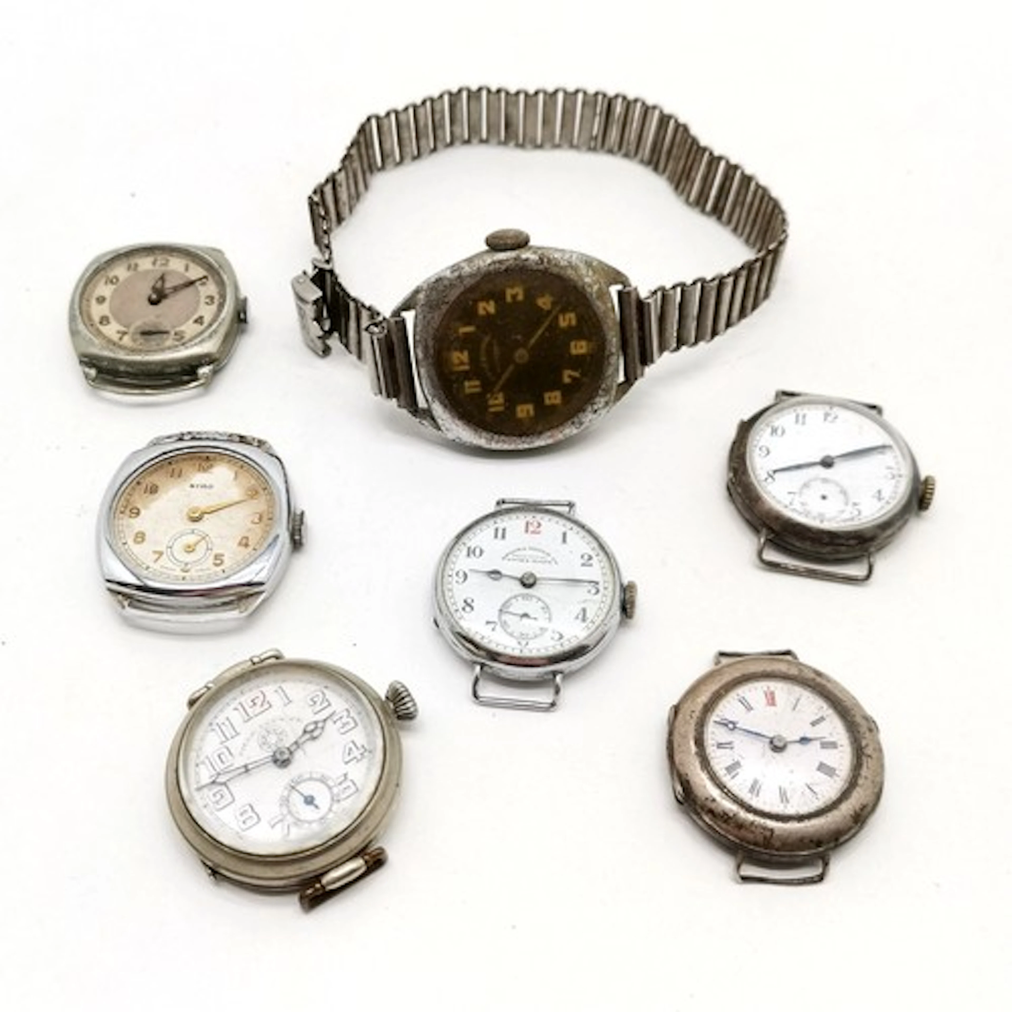 7 x vintage wristwatches inc Angora watch co prima special t...