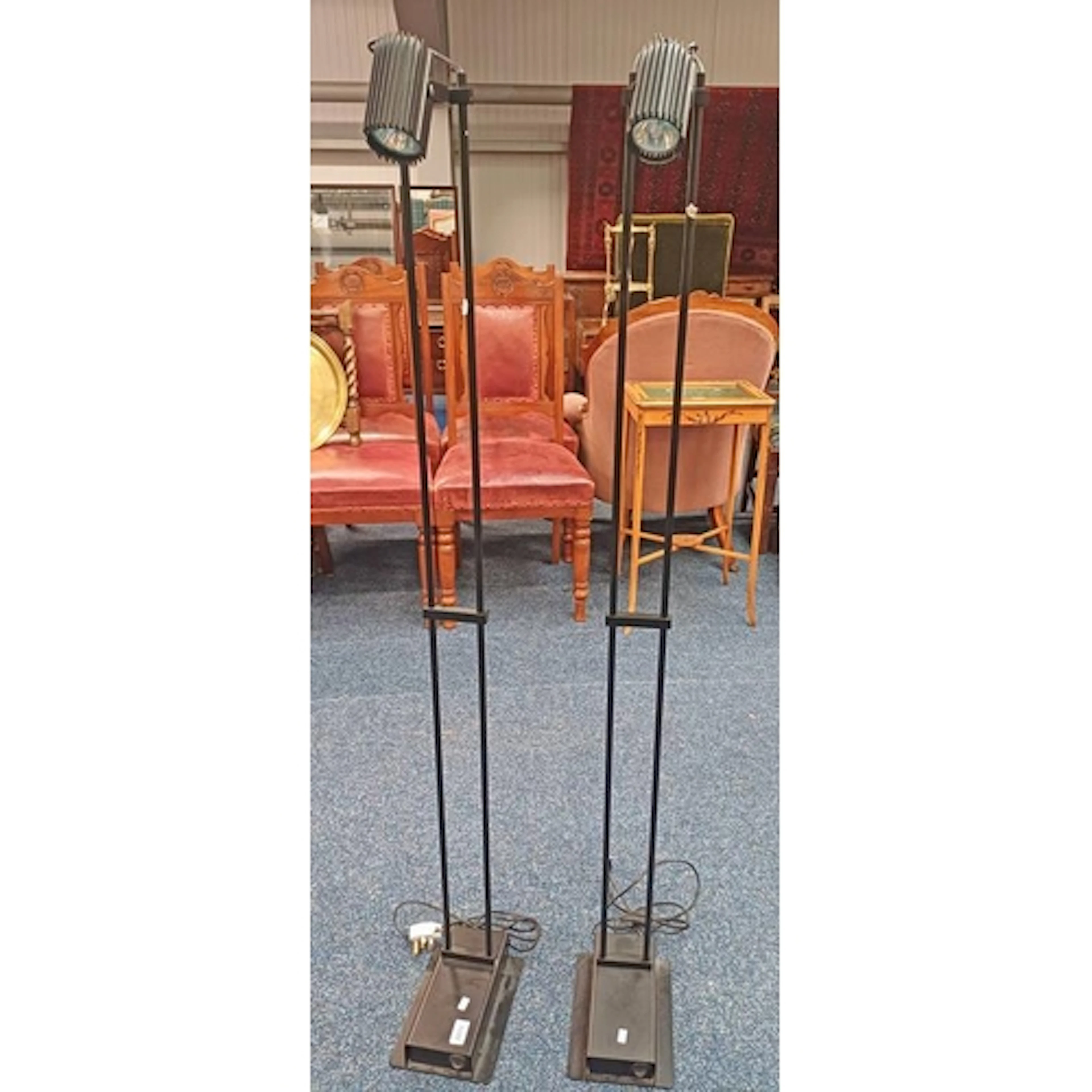 PAIR OF FRANDSEN 4000-G ADJUSTABLE STANDARD LAMPS