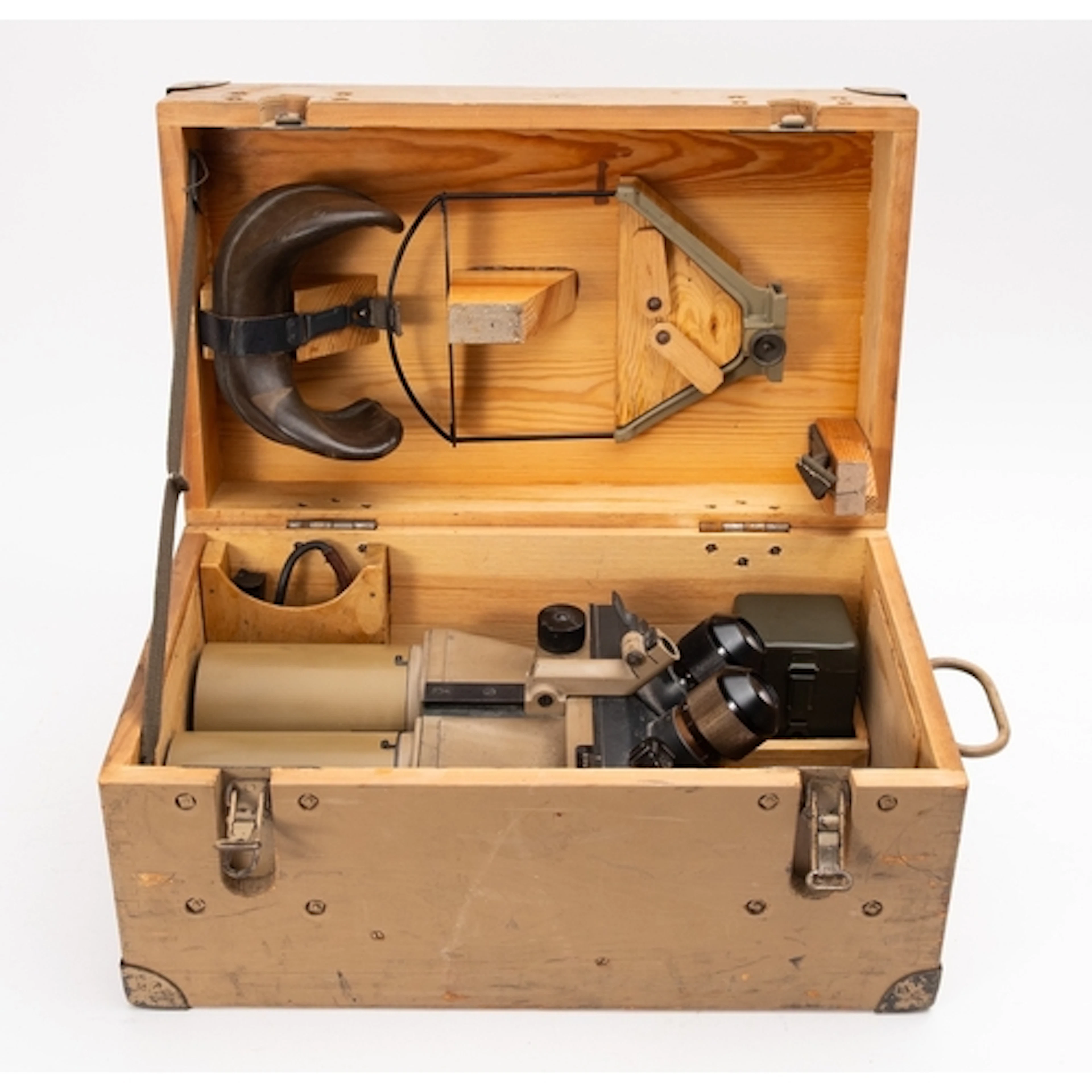 A pair of WWII German Doppelfernrohr 10x80 flak binoculars, ...