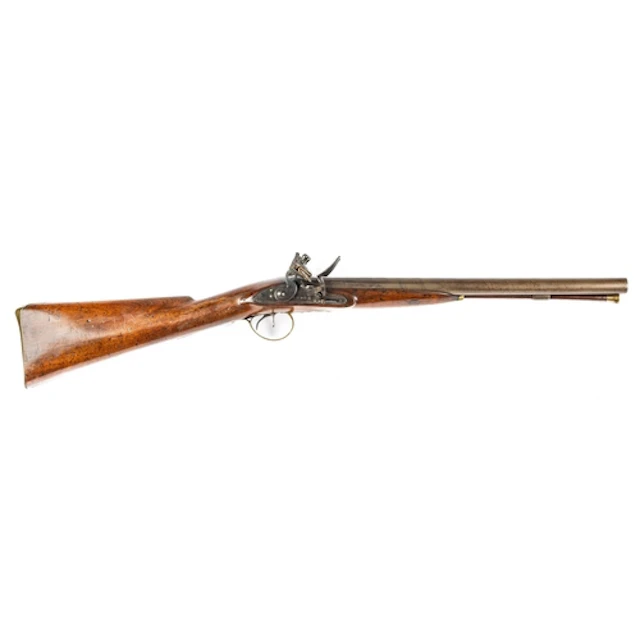 RARE DUBLIN DOUBLE BARREL FLINTLOCK SHORT BARRELLED RIFLE BY...