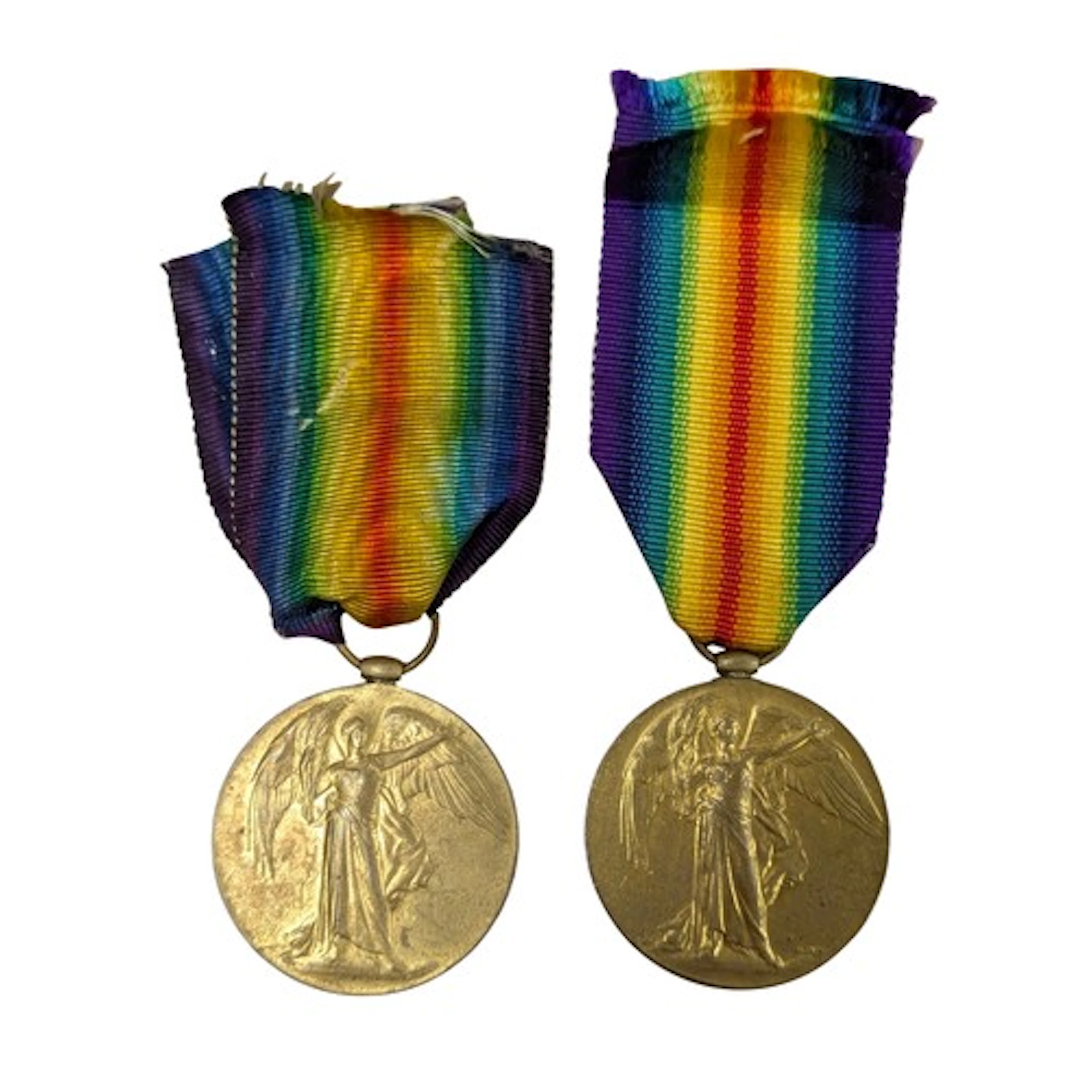 A quantity of two WW1 British Victory Medals, the first to G...
