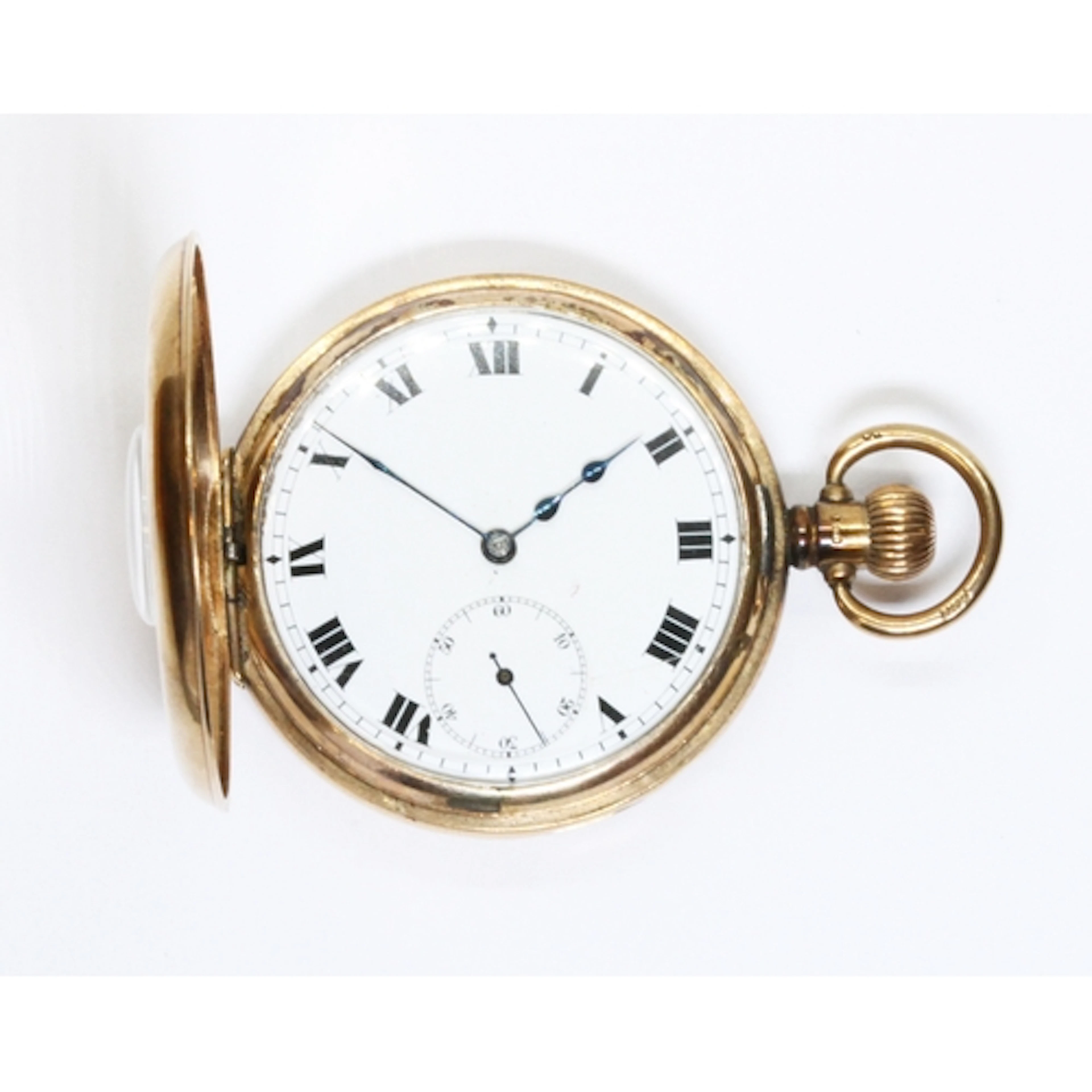 A Vertex 9ct gold half hunter pocket watch, 17 jewel manual ...