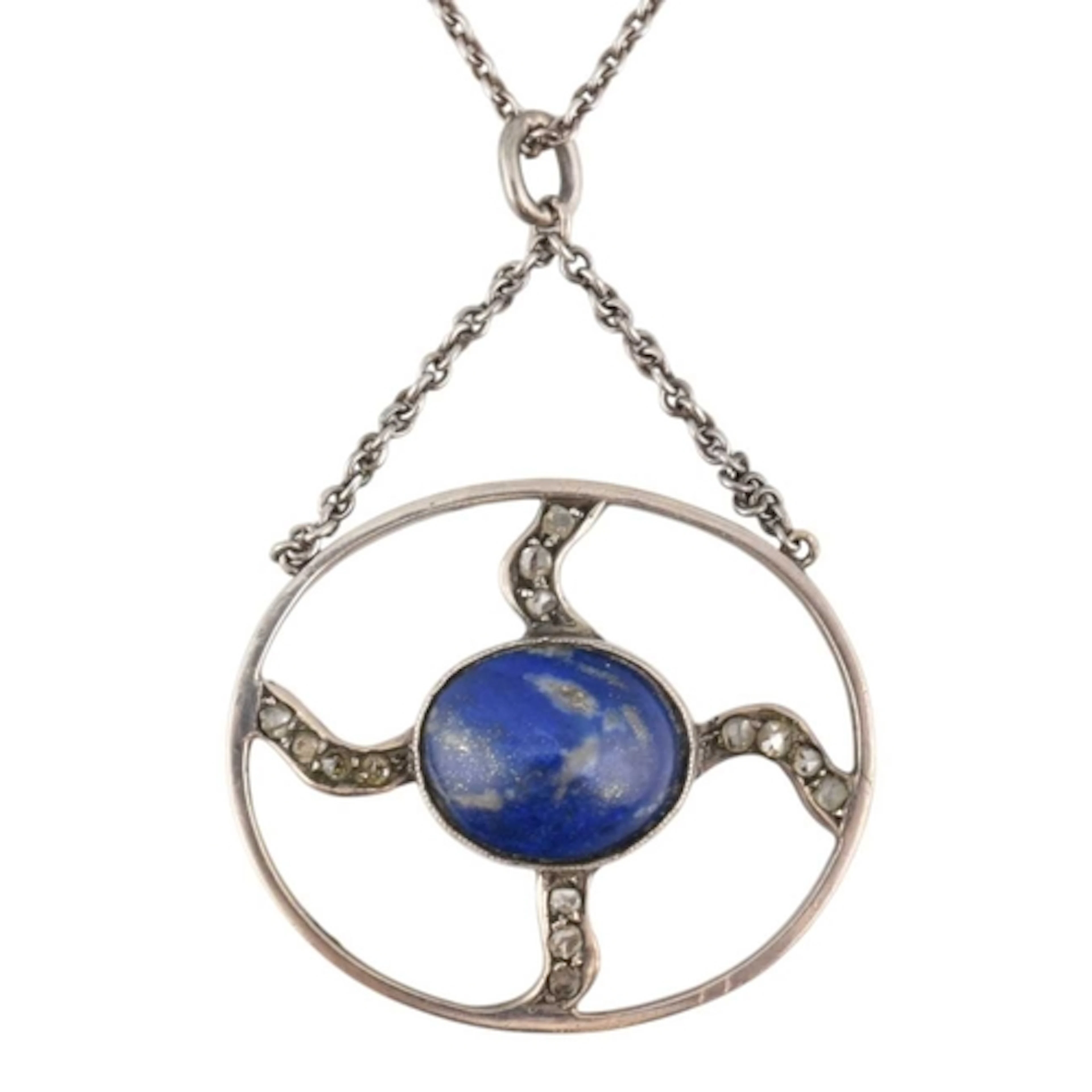 An early 20th century Arts and Crafts silver and lapis lazul...