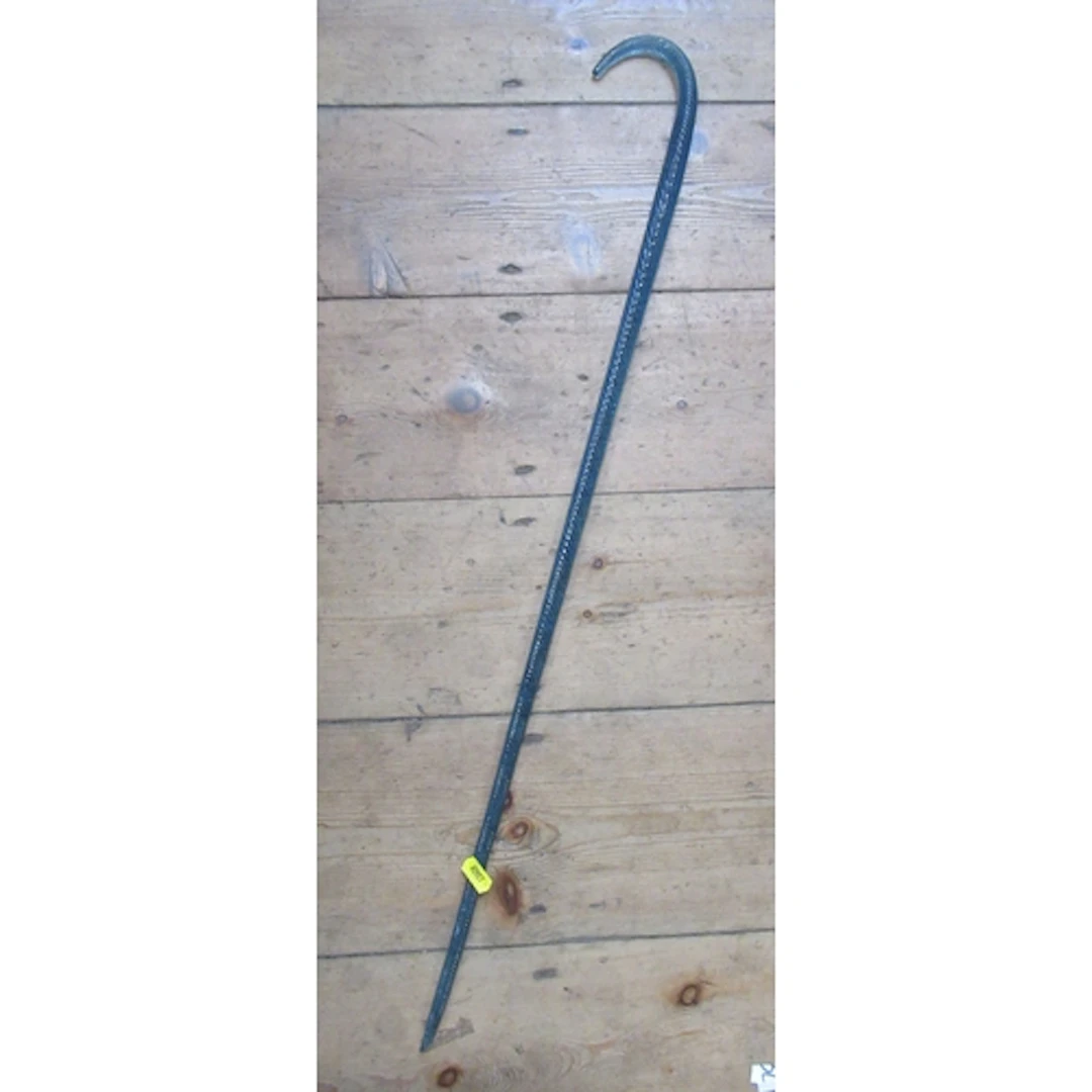A glass walking stick, height 32ins