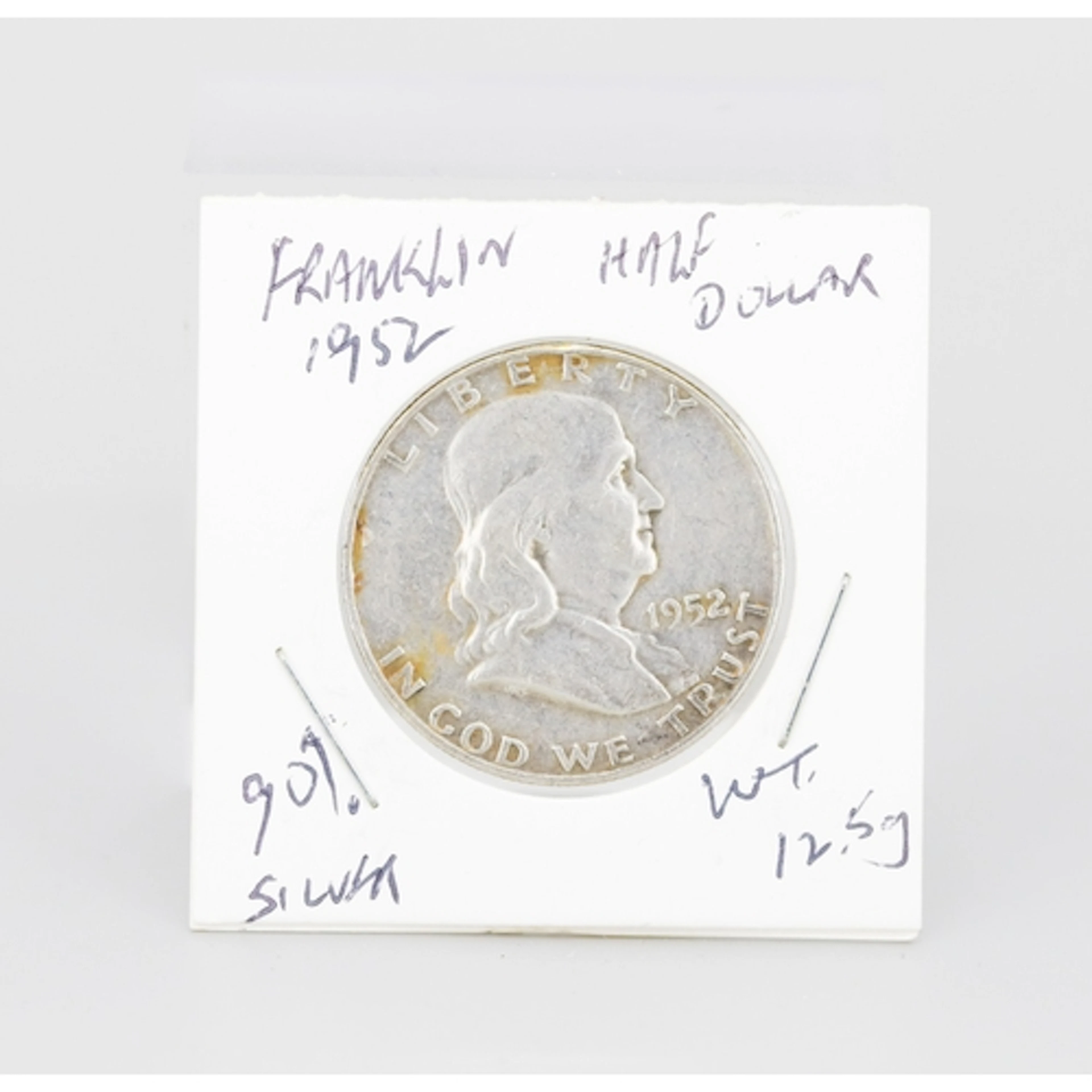 Silver United States of America Franklin Half Dollar Coin 19...