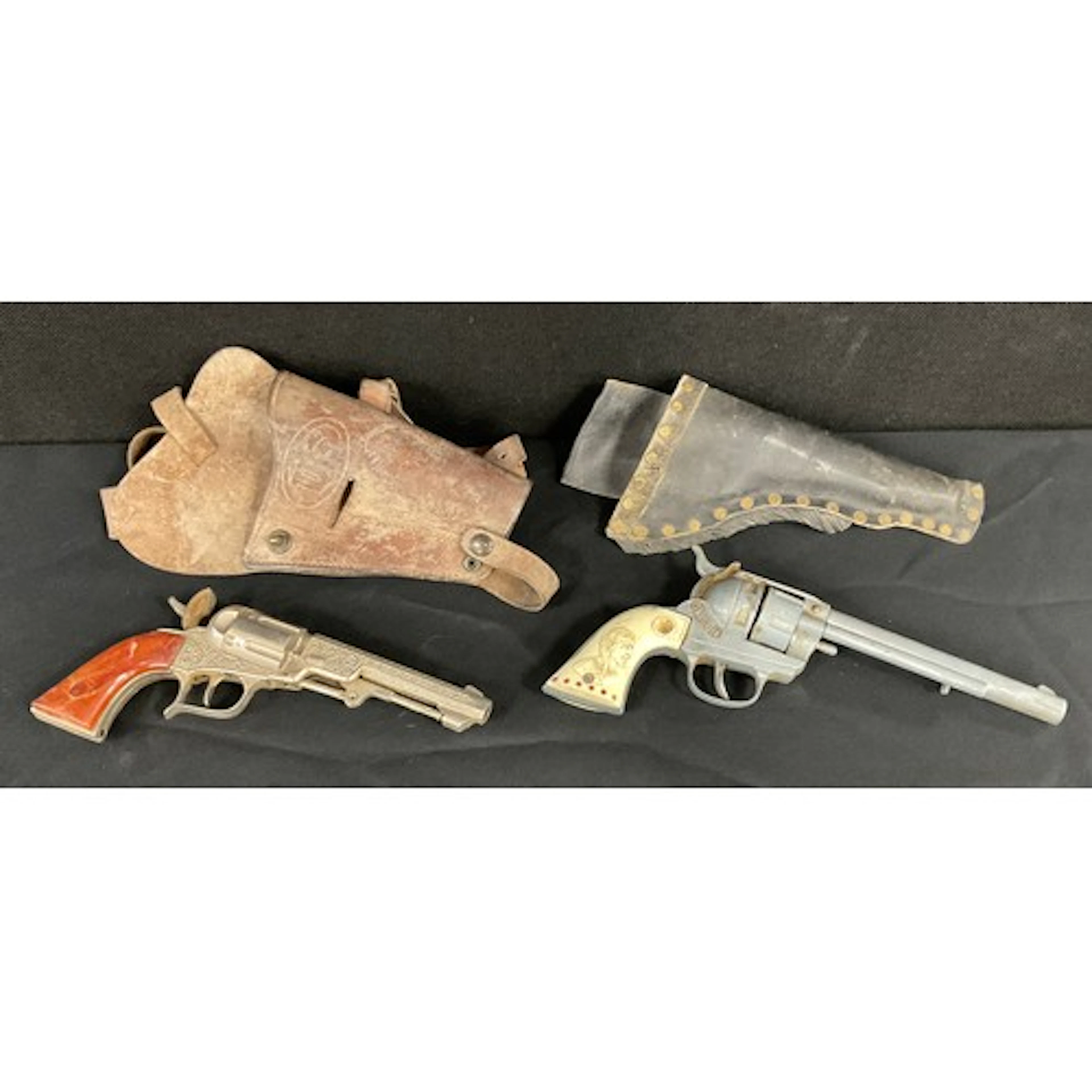 A 1950s six shooter revolver cap gun, possibly Hubley toys, ...