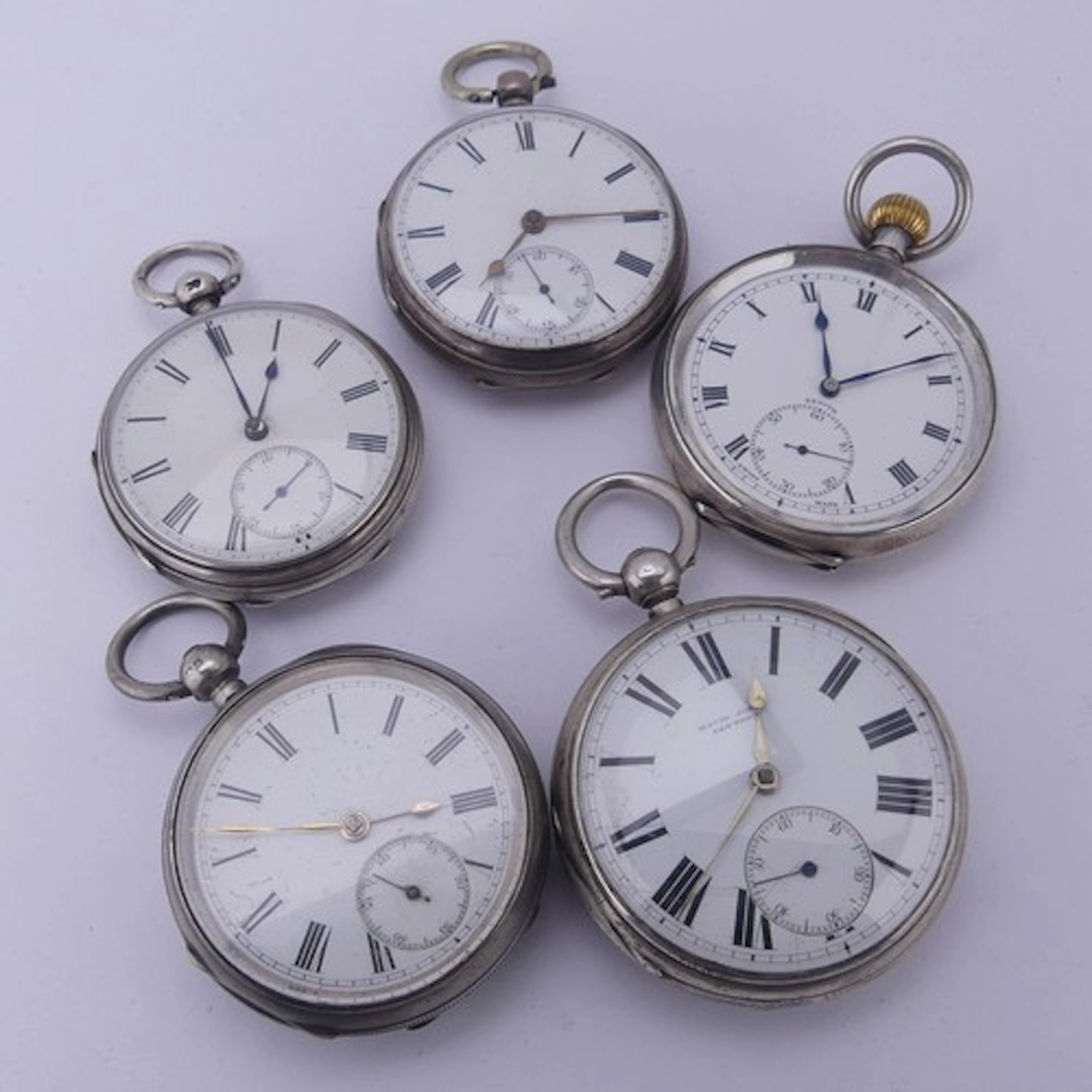 A Victorian silver Pocket Watch, the white enamel dial signe...