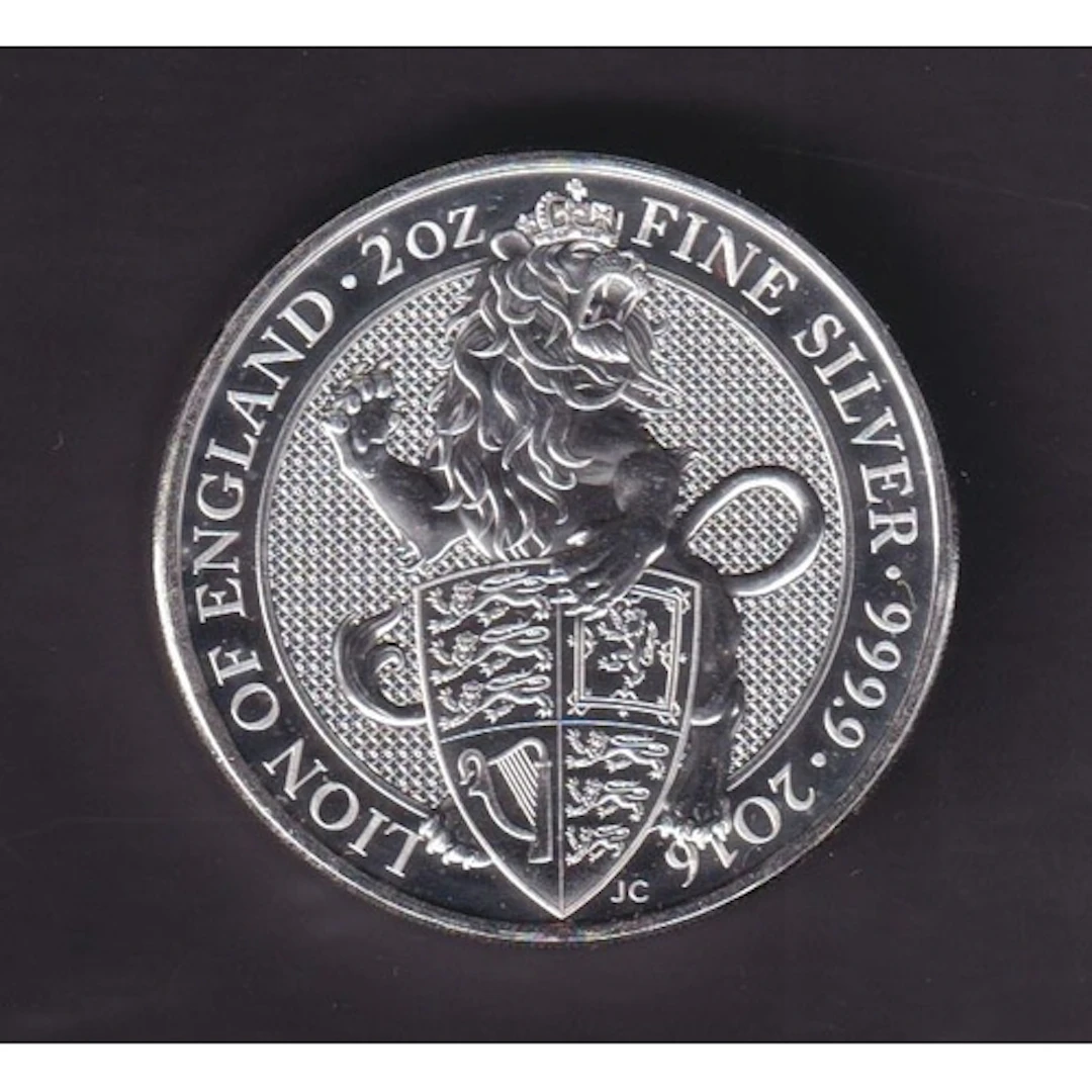 UK 2016 The Queen’s Beasts Lion of England £5 2oz .999.9 fin...