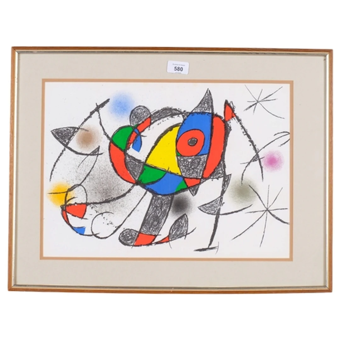 Joan Miro, Zurich folio, original lithograph 1972, Mourlot 8...