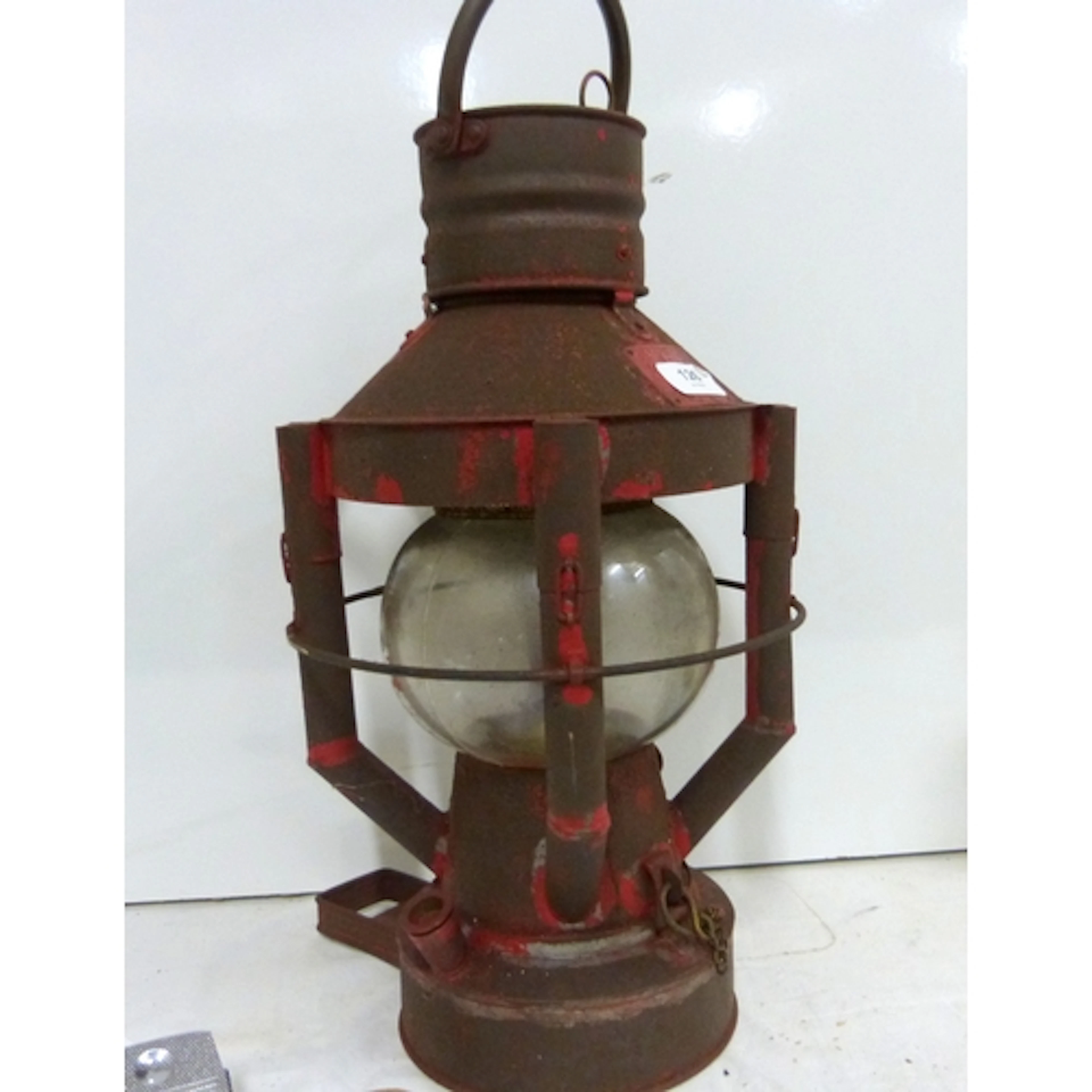 Seahorse of Great Britain 360 degree ships lantern with orig...