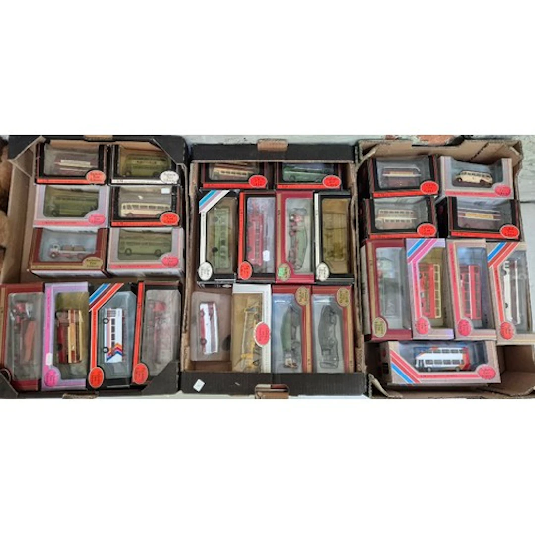 Three boxes of assorted Exclusive First Edition diecast mode...