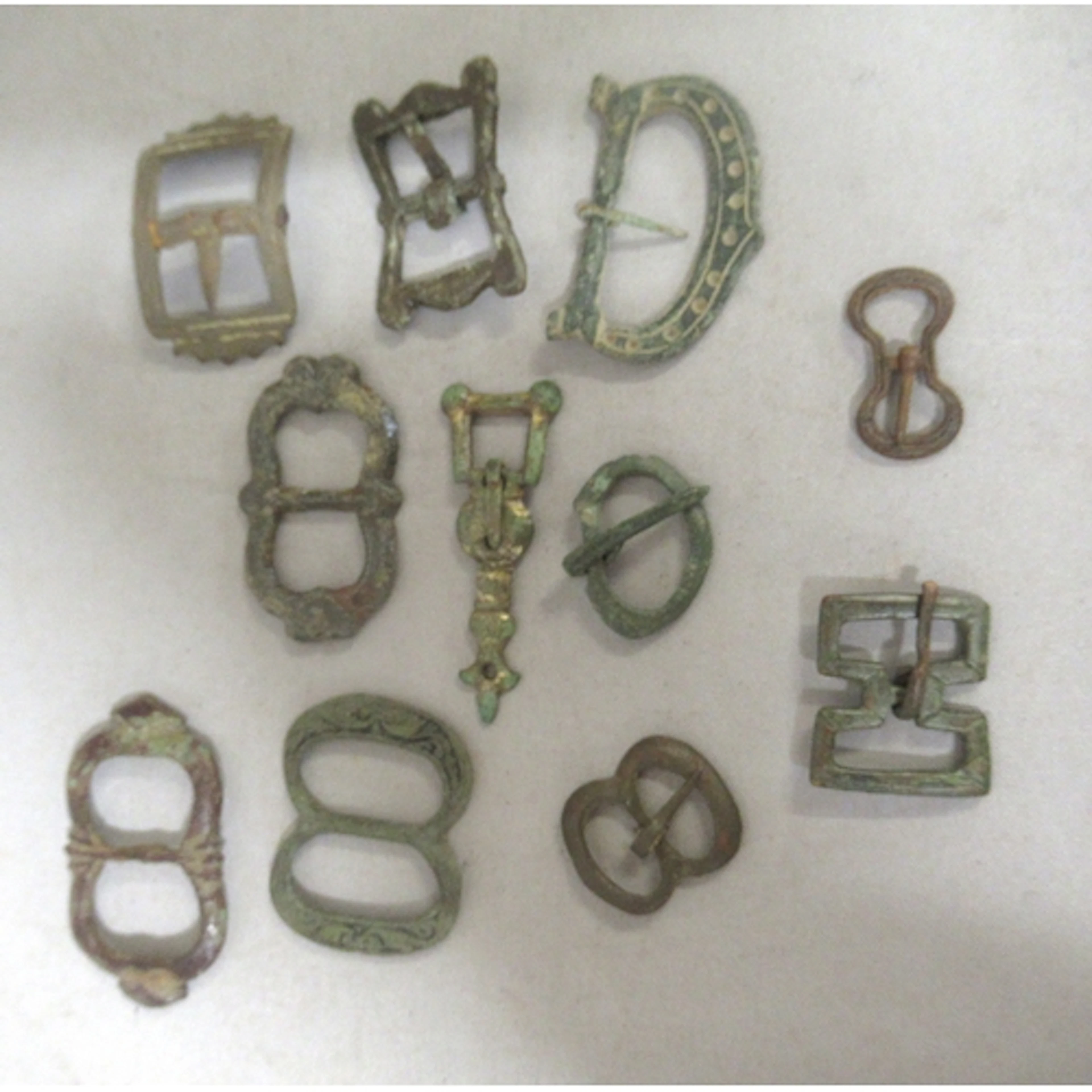 Collection of eleven various antique buckles, Roman to 18th ...