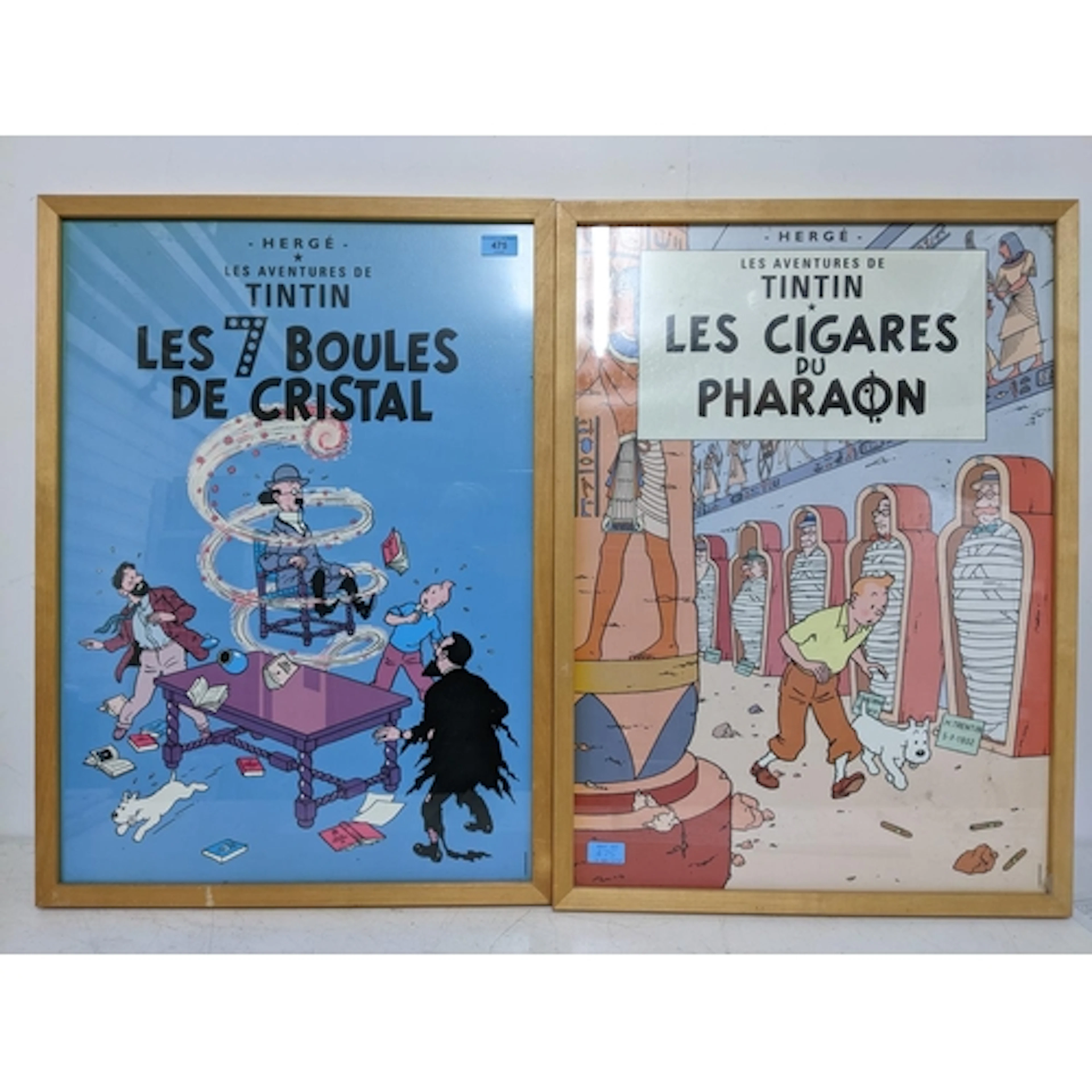 Herge - Moulins Art - Two framed & glazed TinTin posters, 'L...