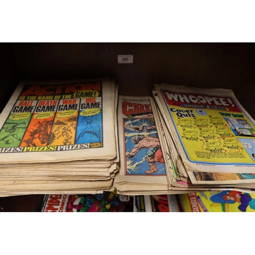 Newspaper comics to include Action, Whoopee, The Crunch, The...
