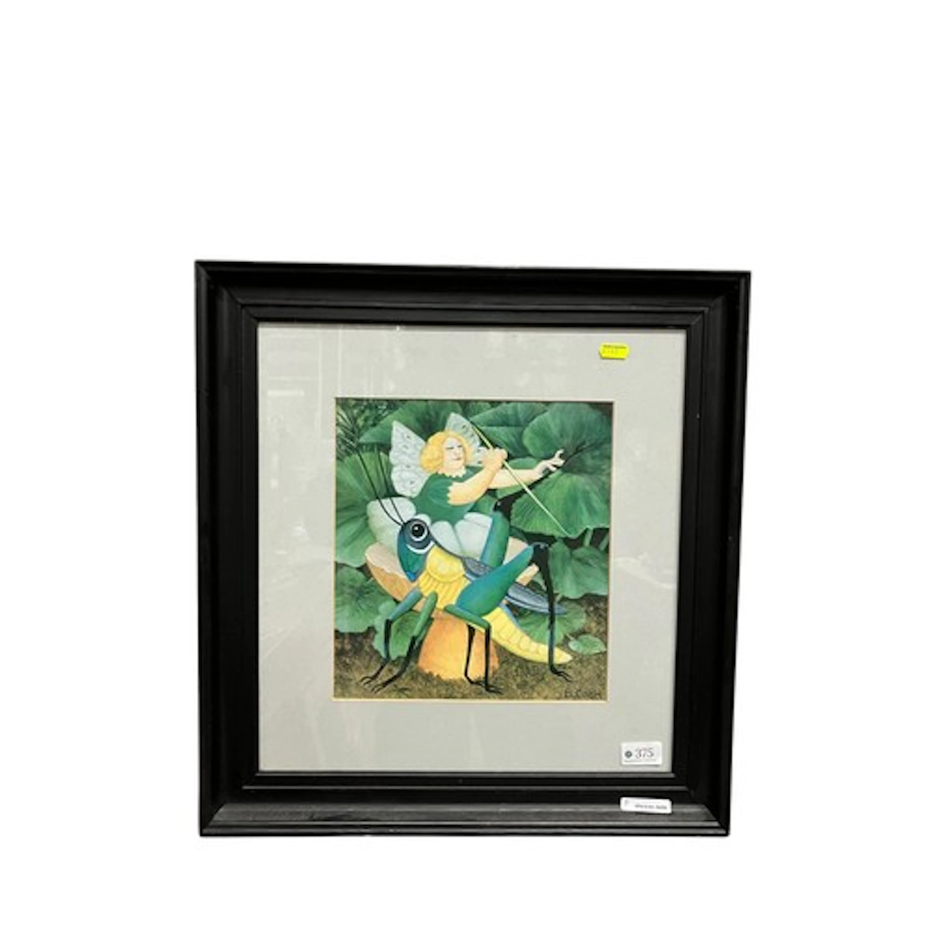 Beryl Cook (1926–2008), Playing the Musical Saw, framed prin...
