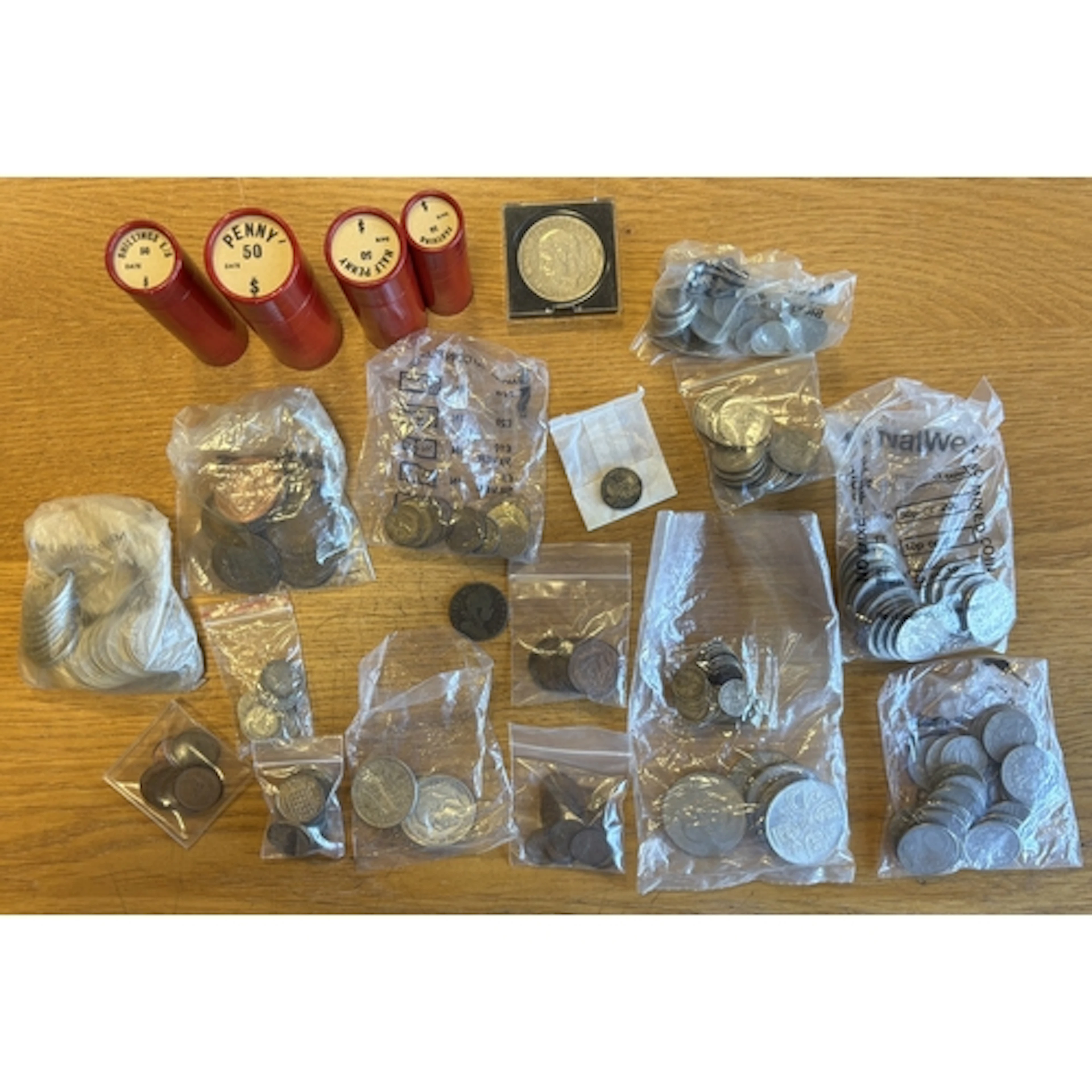 Pre decimal collection loose in plastic bags, generally very...