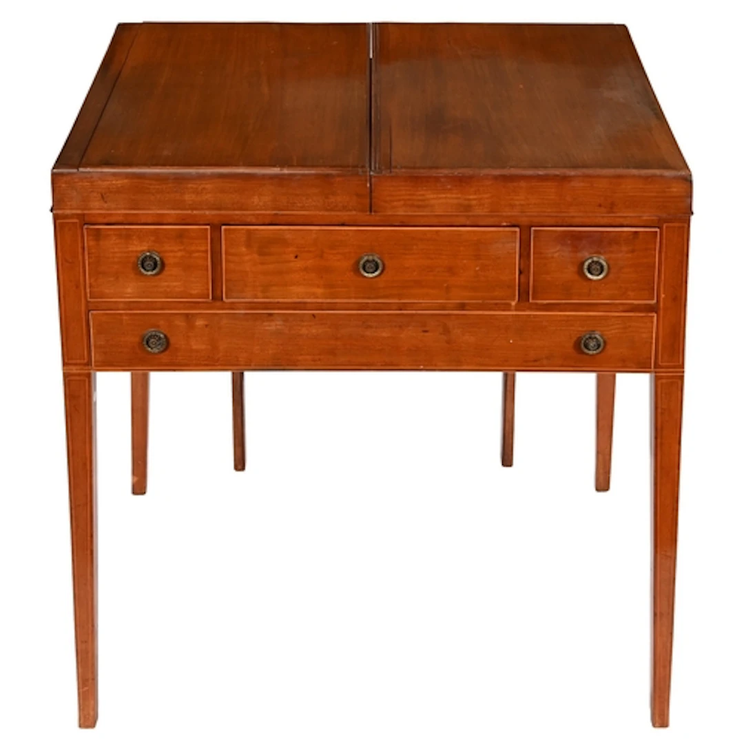 A Regency mahogany enclosed gentleman's washstand, the fitte...