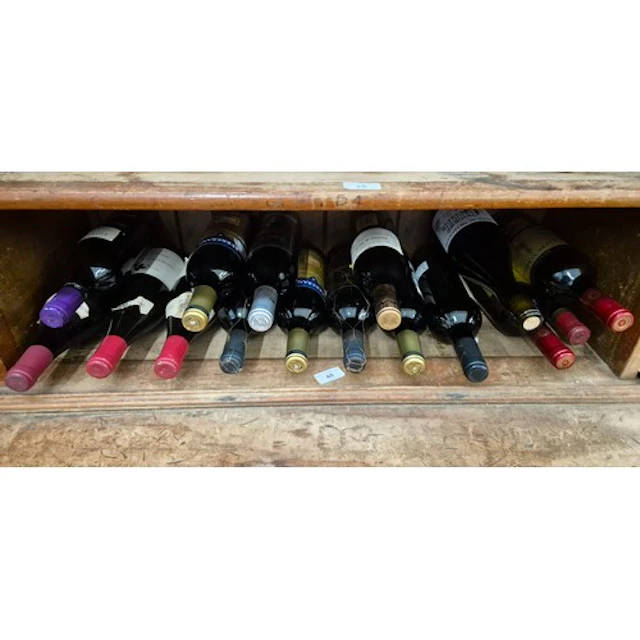 16 bottles of red wine.