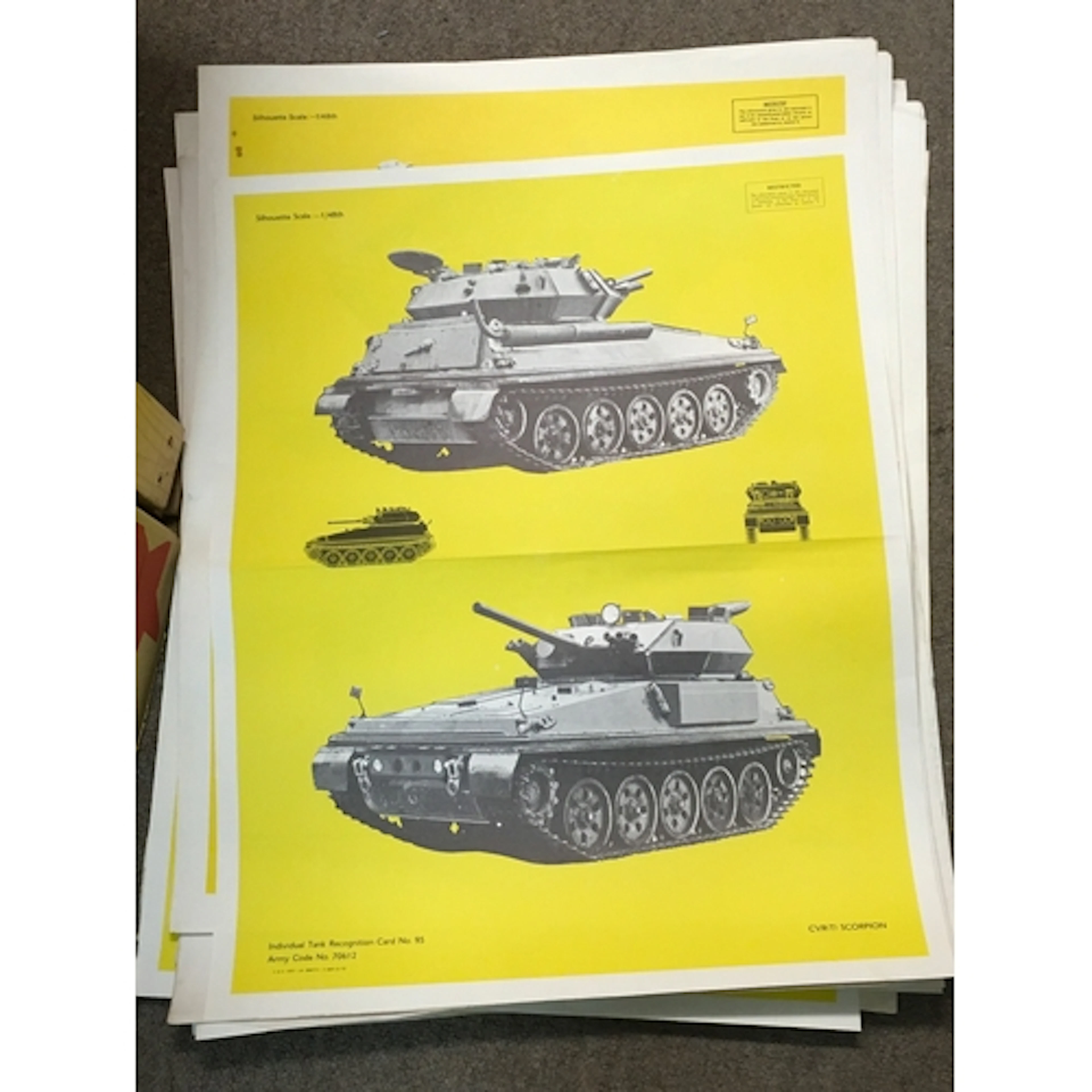 A collection of vintage Military recognition posters, 1/48th...