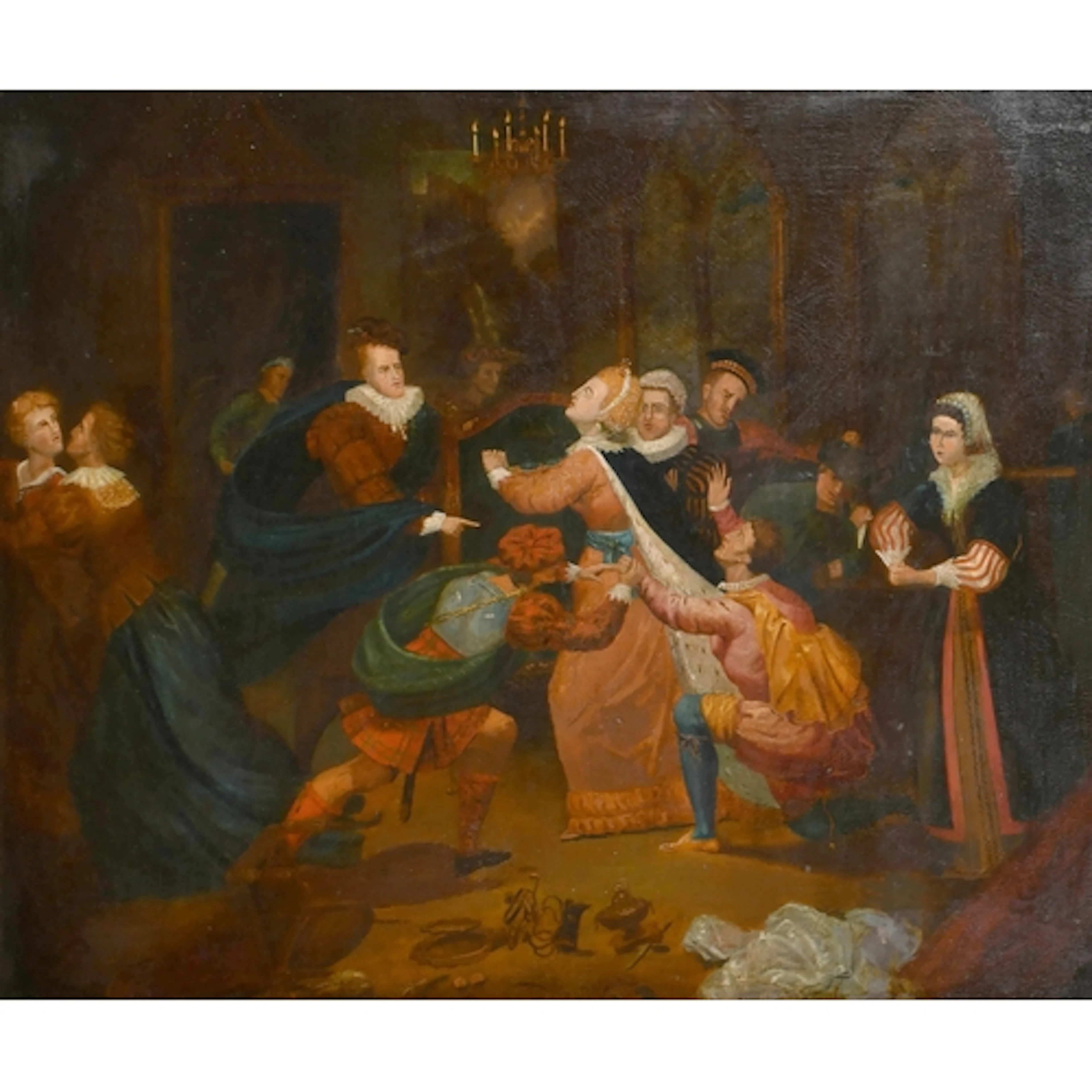 19th Century English School. Mary Queen of Scots Receiving t...