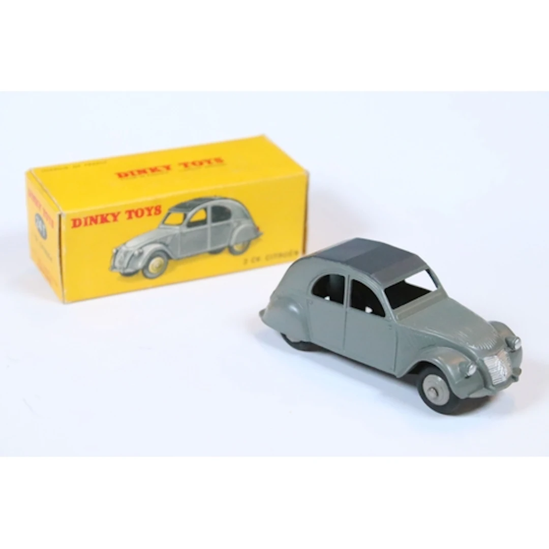 Boxed French Dinky 24T 2 CV Citroen diecast model in grey wi...
